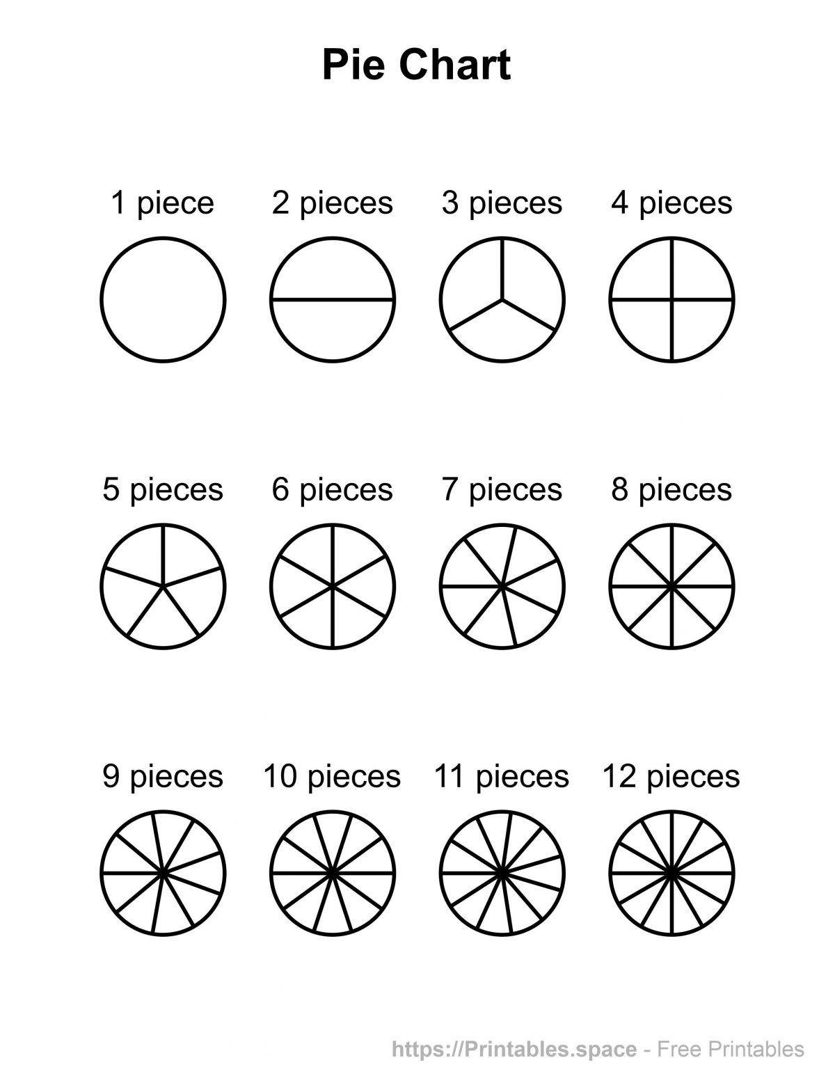 1 12 Pie Chart Templates Free Printables