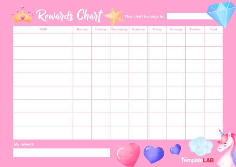 22 Printable Reward Charts For Kids PDF Excel U0026 Word 