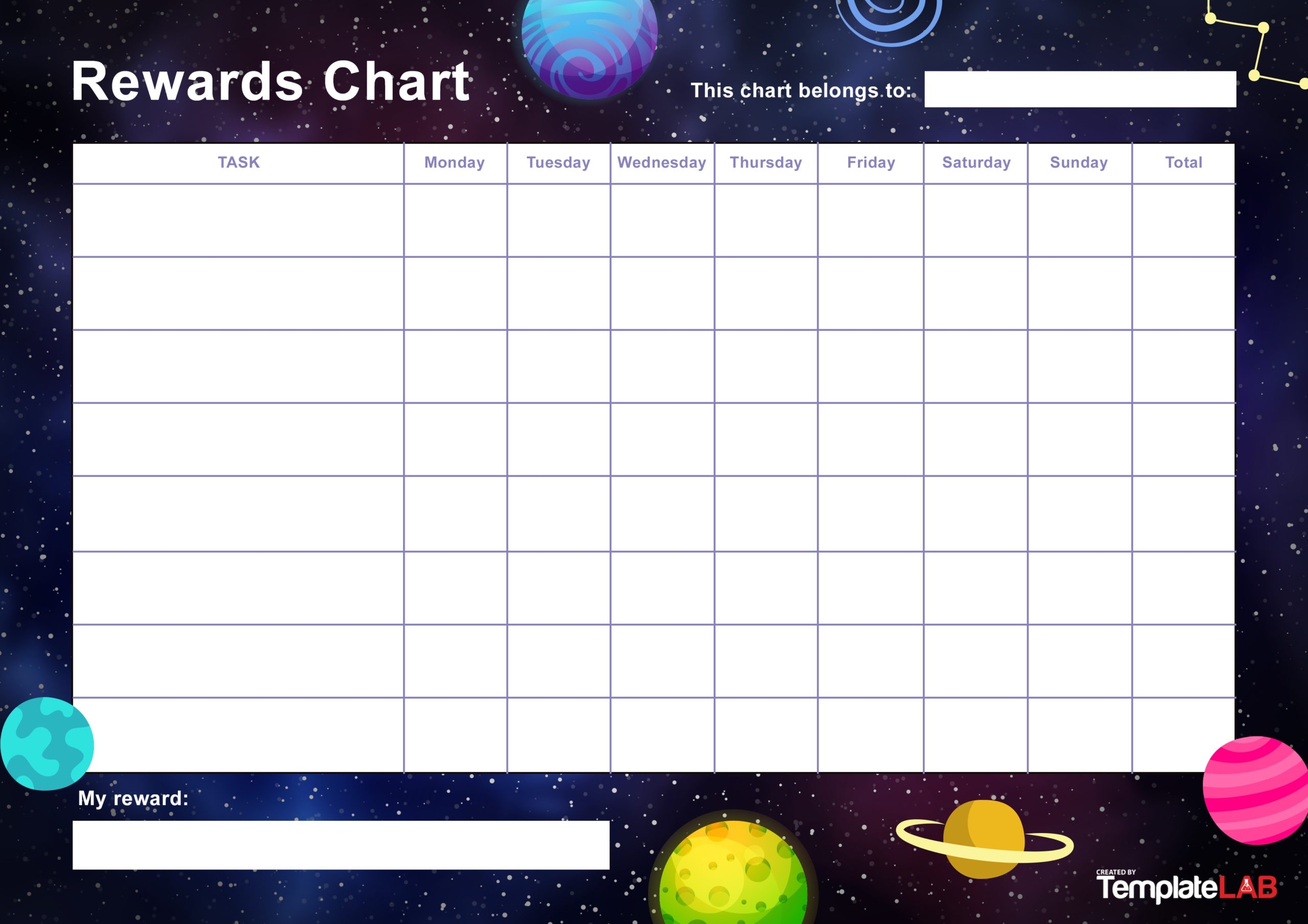 22 Printable Reward Charts For Kids PDF Excel U0026 Word 