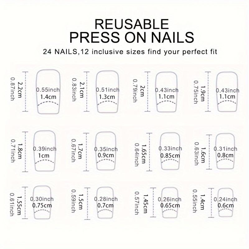 Press On Nail Size Chart Template