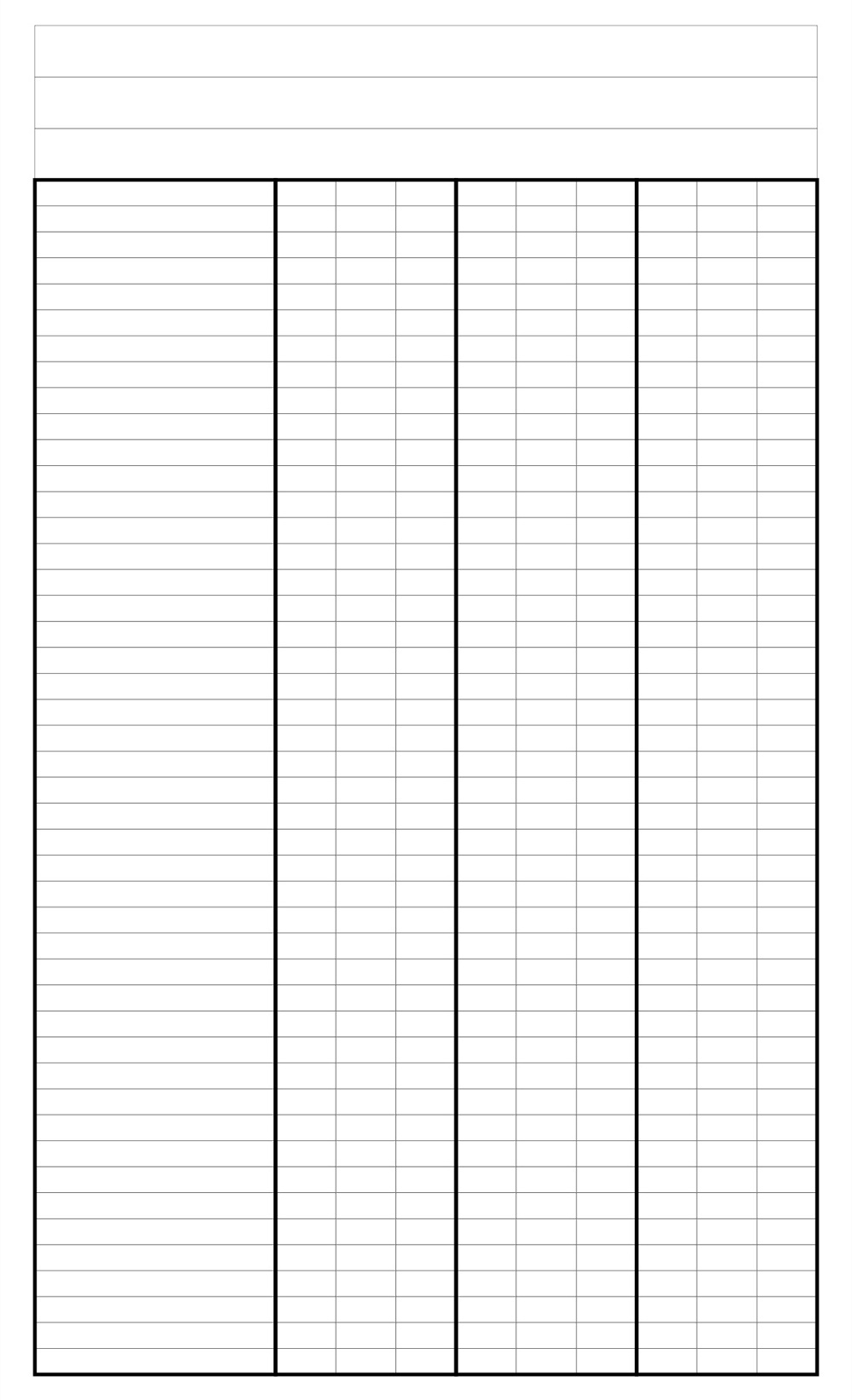 25 Free Printable Columns And Rows PDF Templates American 