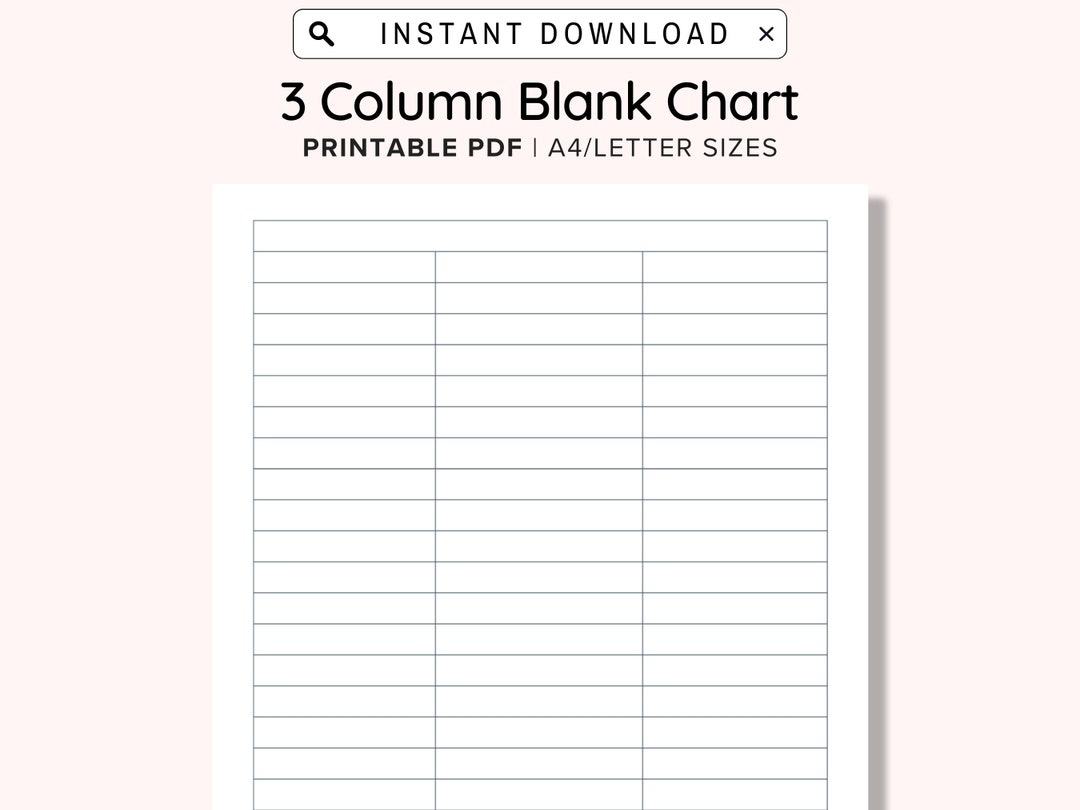 Free Printable Blank Chart