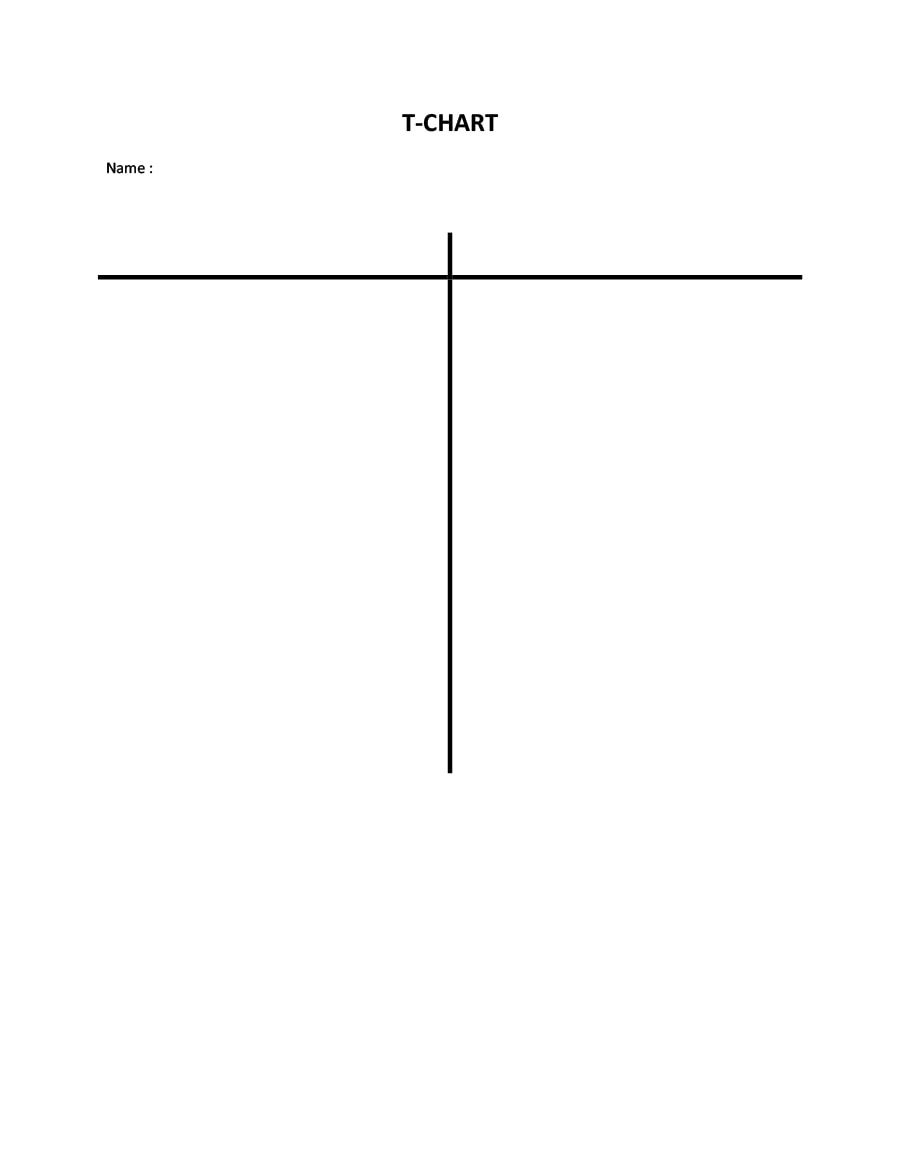 30 Printable T Chart Templates U0026 Examples TemplateArchive