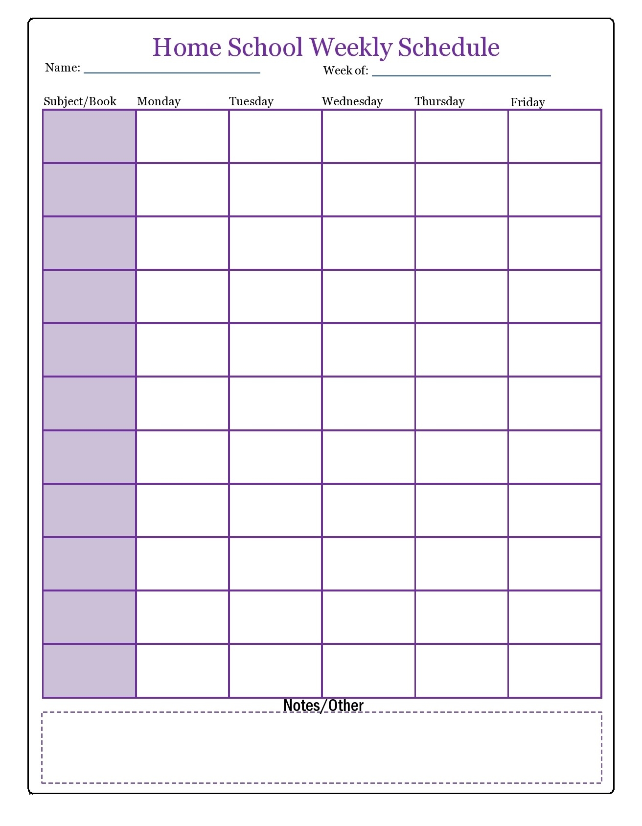 44 Editable Homeschool Schedule Templates FREE