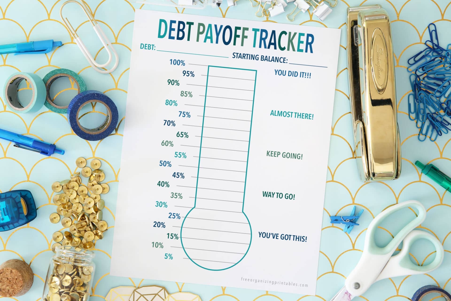 Printable Blank Debt Free Charts