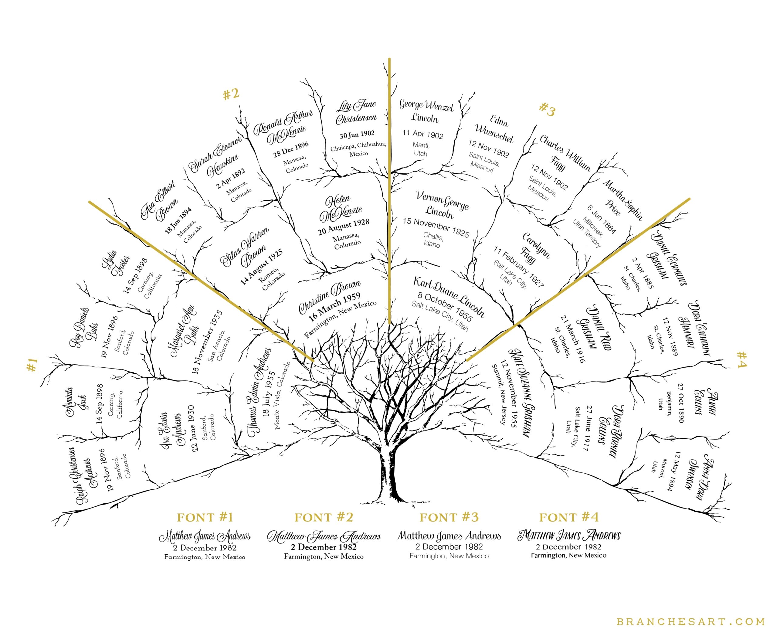 5 Generation Family Tree Chart Template