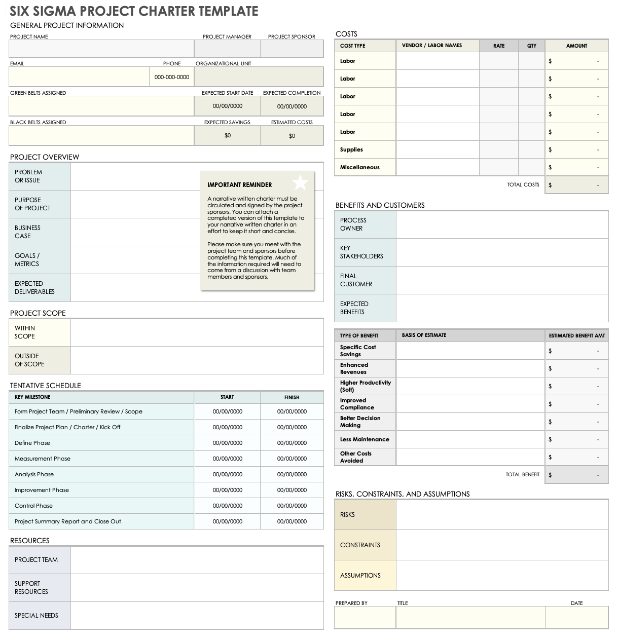 Template Project Charter