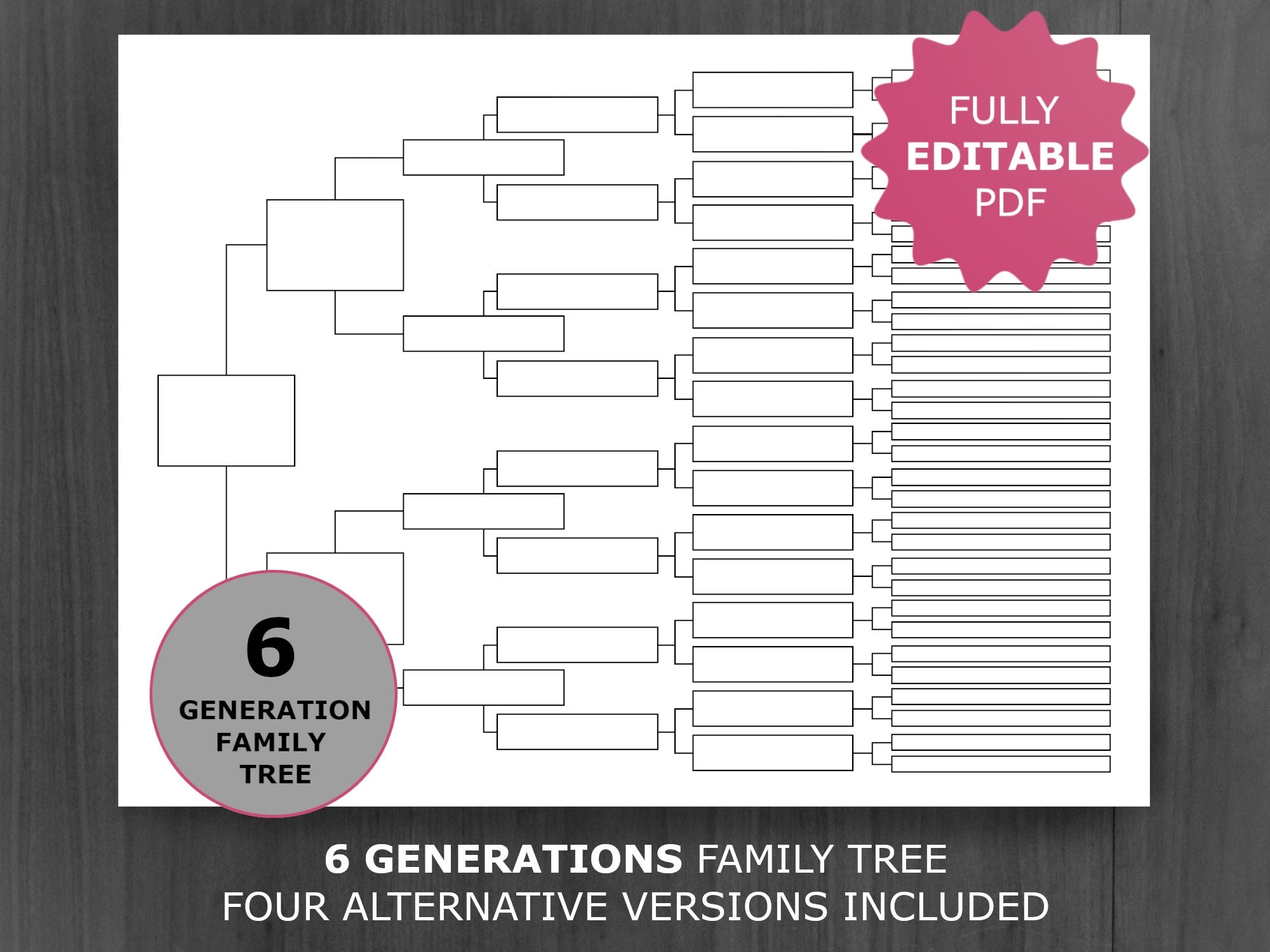 Family Ancestry Chart Template