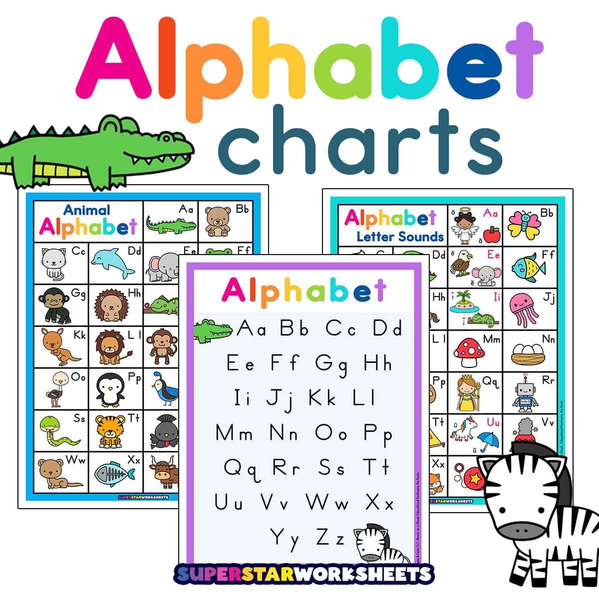 ABC Alphabet Charts Superstar Worksheets