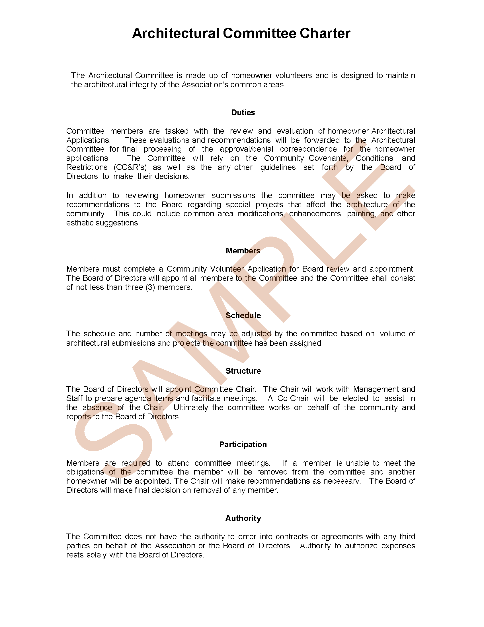 Board Charter Template