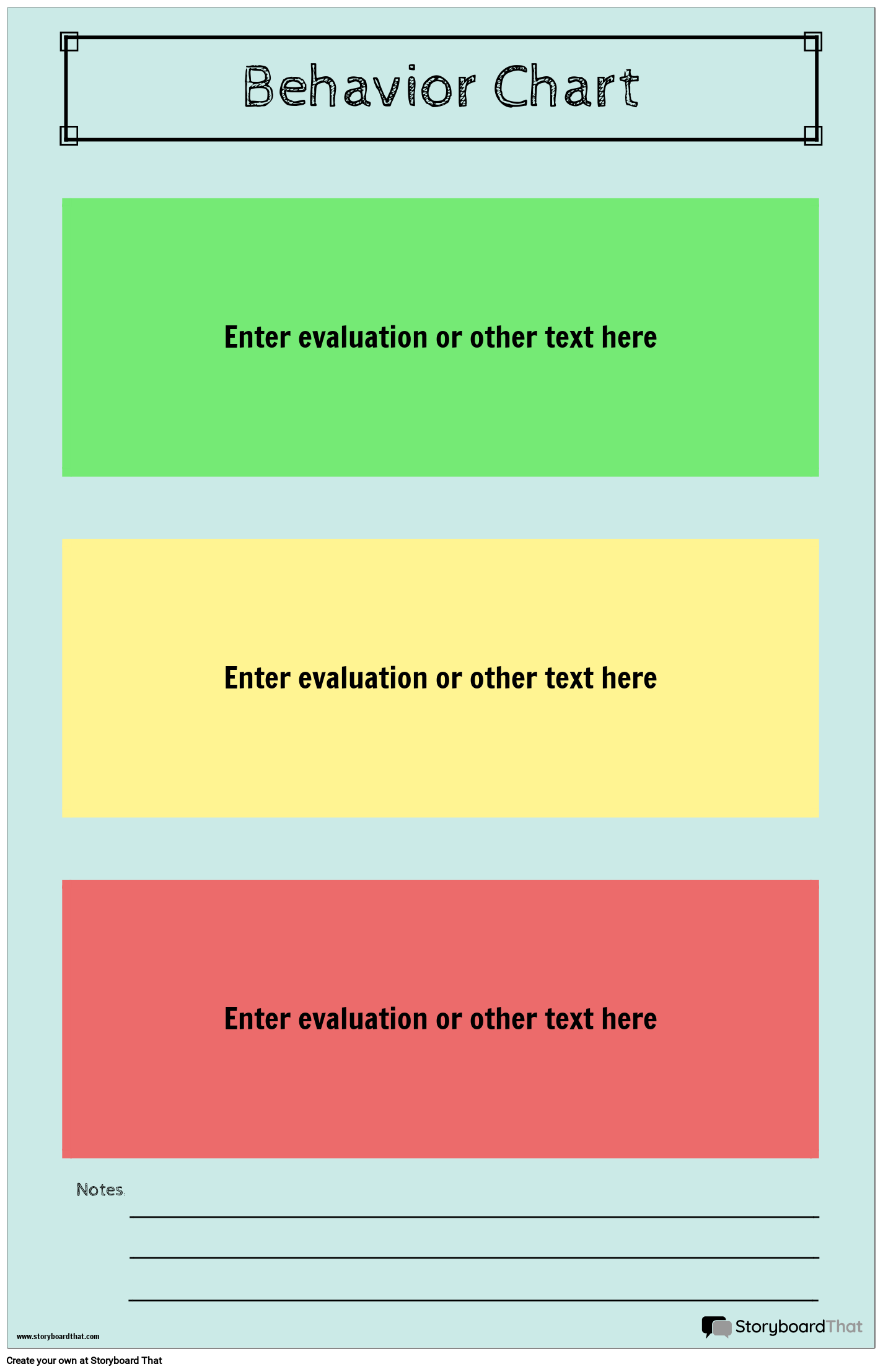 Behavior Chart Storyboard By Poster templates