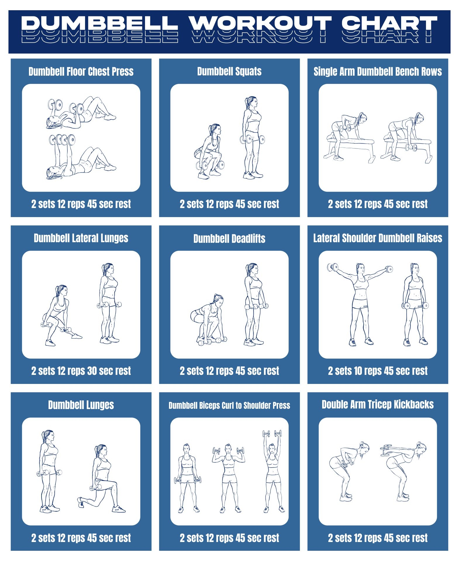 Biceps Workout With Dumbbells Chart Sale