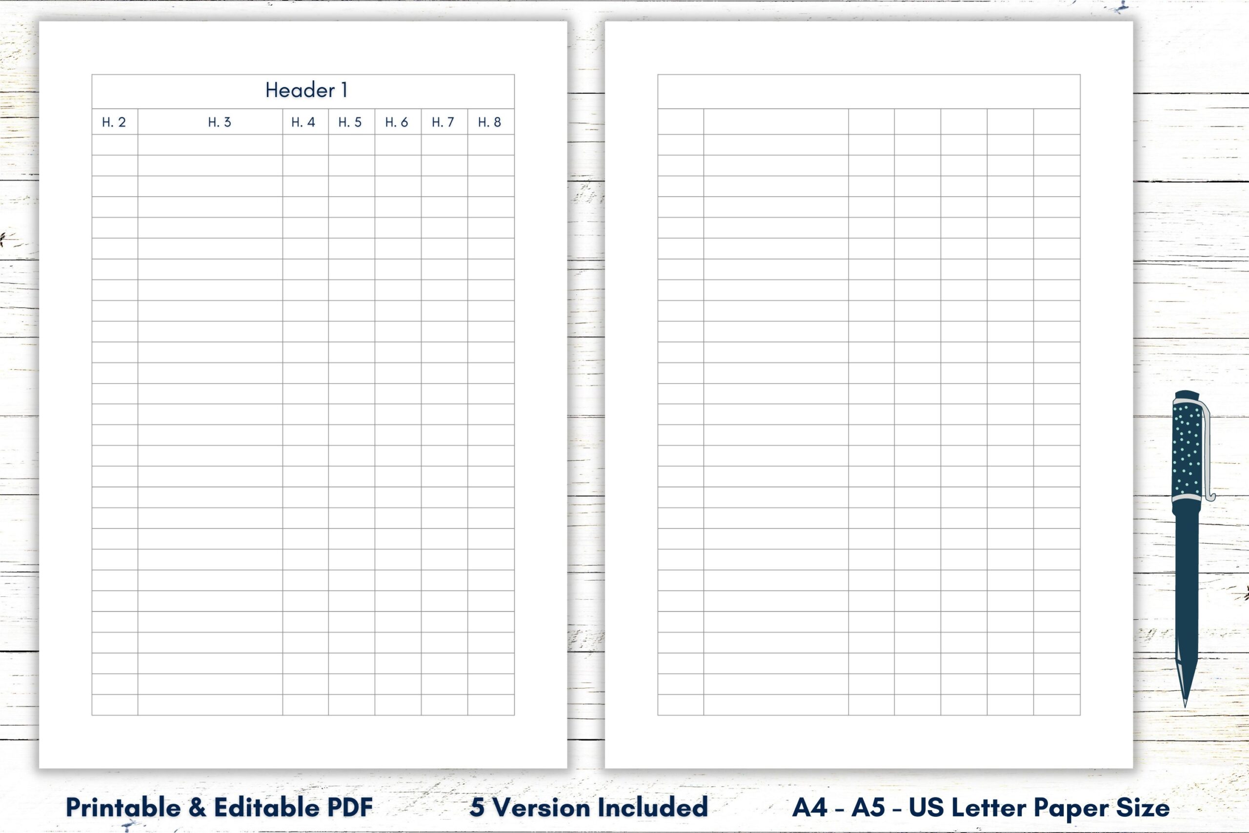 Blank Columns Chart Sheet Printable Editable Blank Worksheet Fillable Blank Columns Table PDF Blank Columns Template Lined Blank Columns Etsy UK
