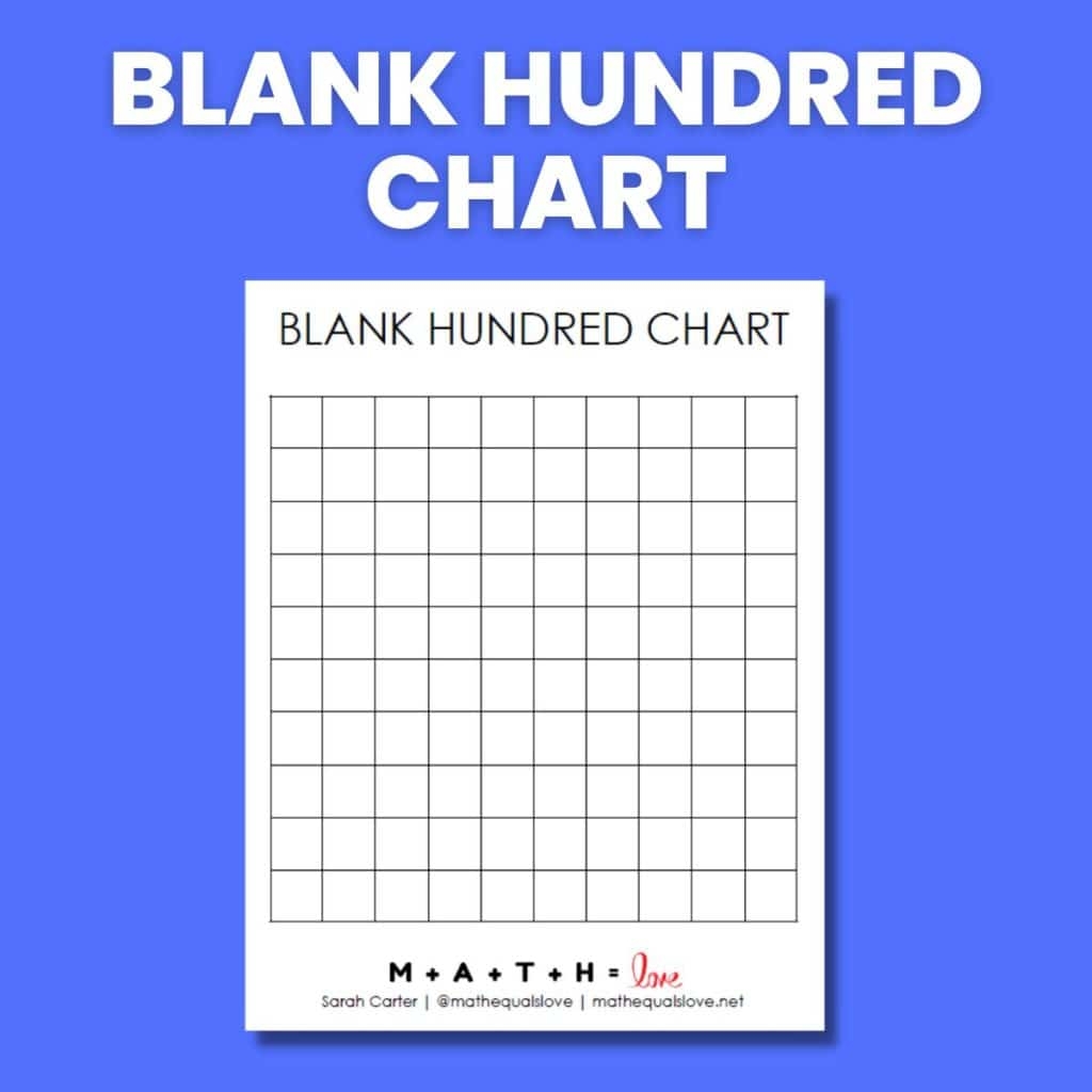 Free Printable Blank Hundreds Chart