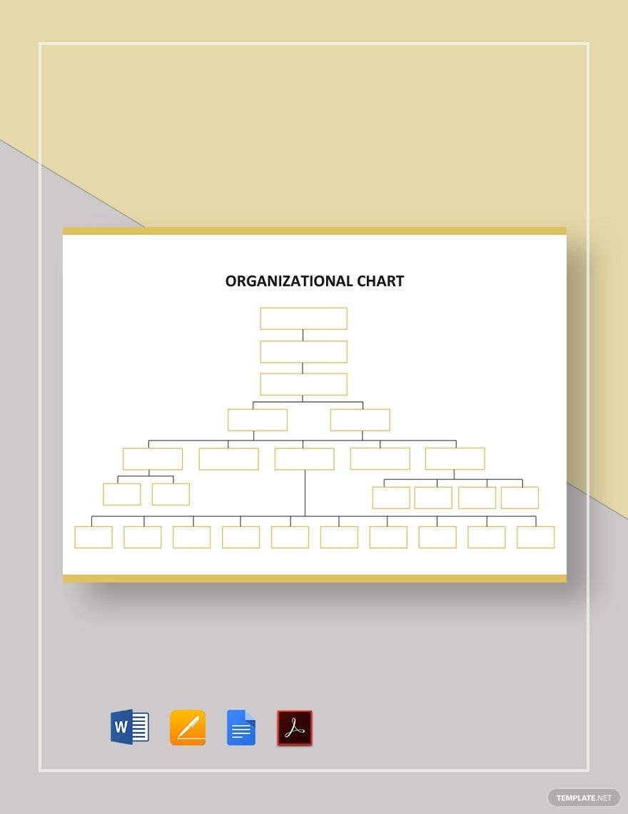 Blank Organizational Chart Template In Google Docs Word Pages PDF Download Template