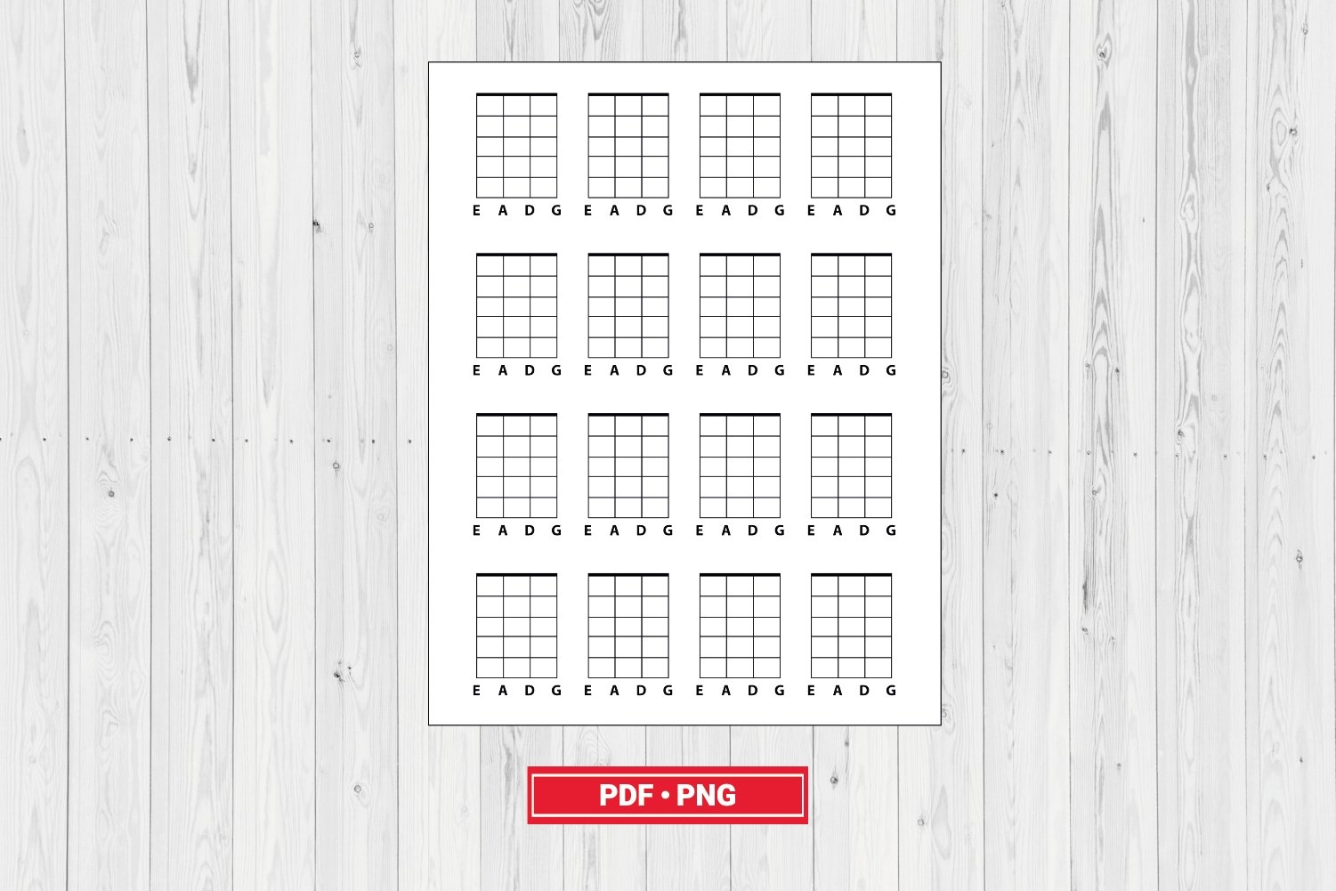 Free Printable Blank Guitar Chord Chart