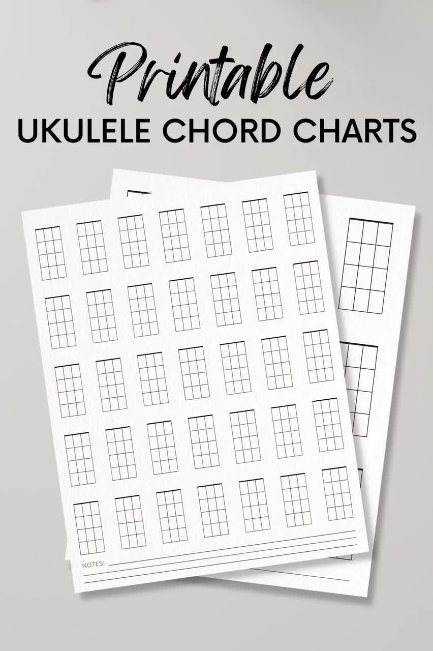 Blank Ukulele Chord Charts For Beginners Printable At Home On 