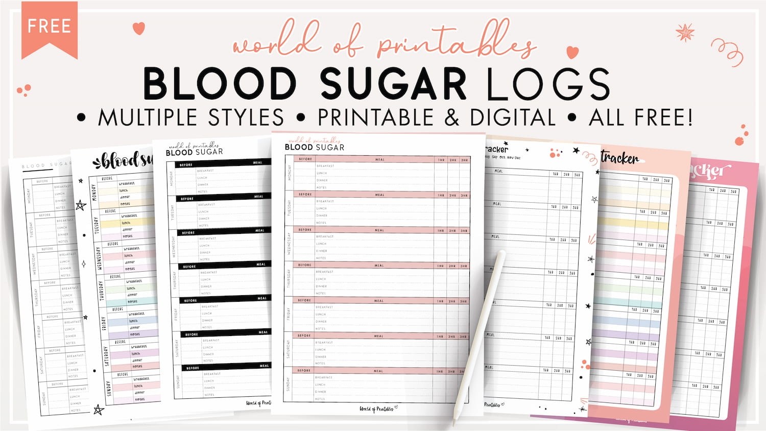 Free Printable Blood Glucose Chart