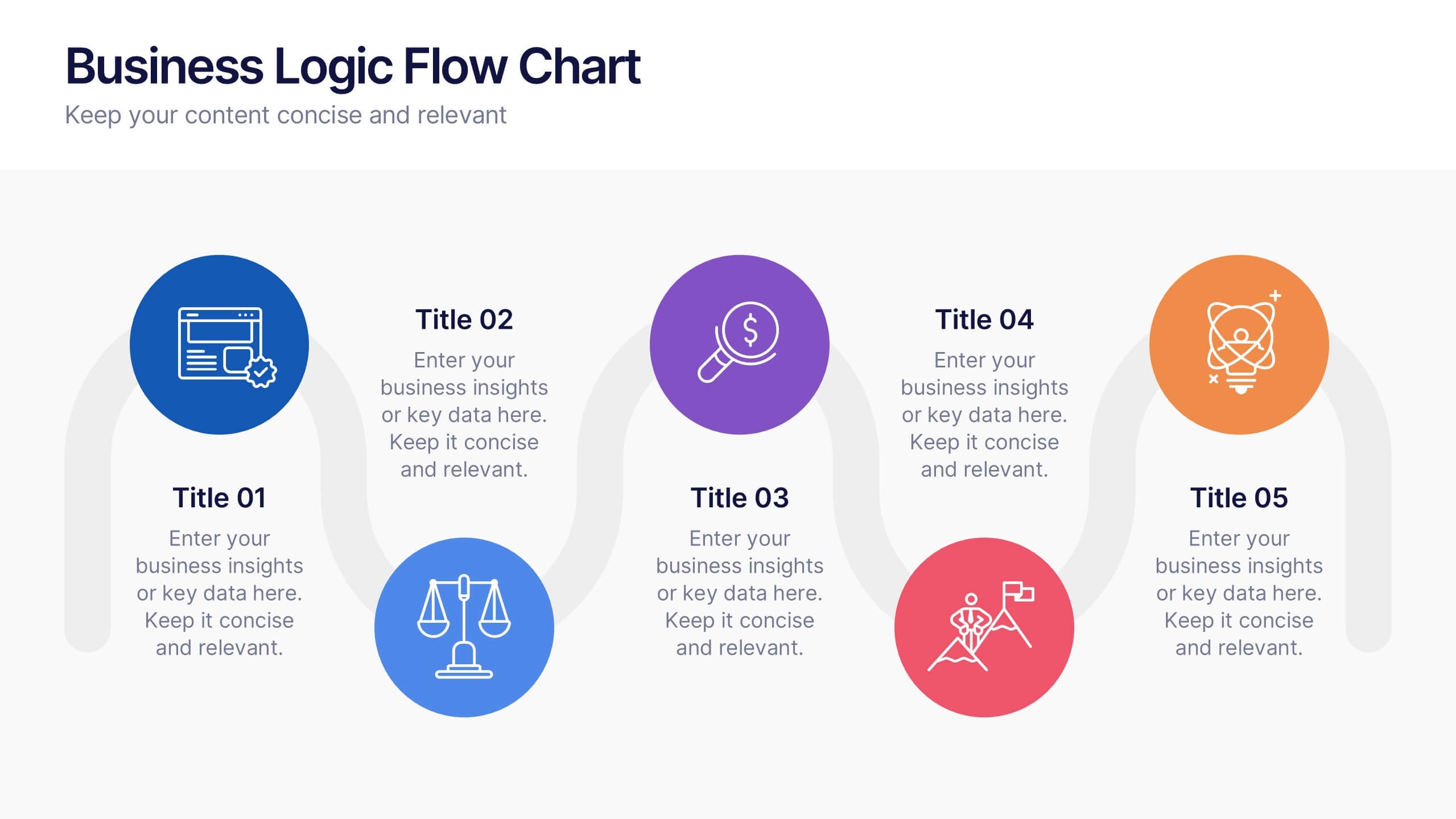 Business Logic Flow Chart PowerPoint Template And Google Slides Theme