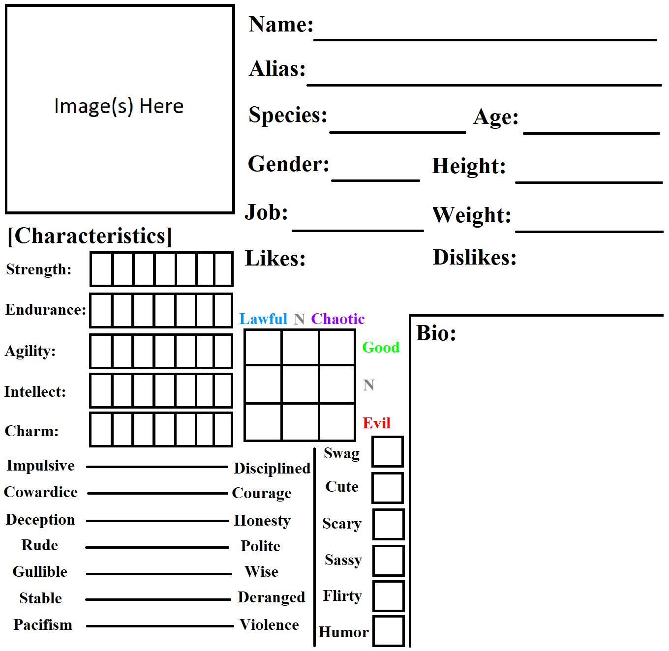Character Chart By Liamsworlds Blank Template Imgflip