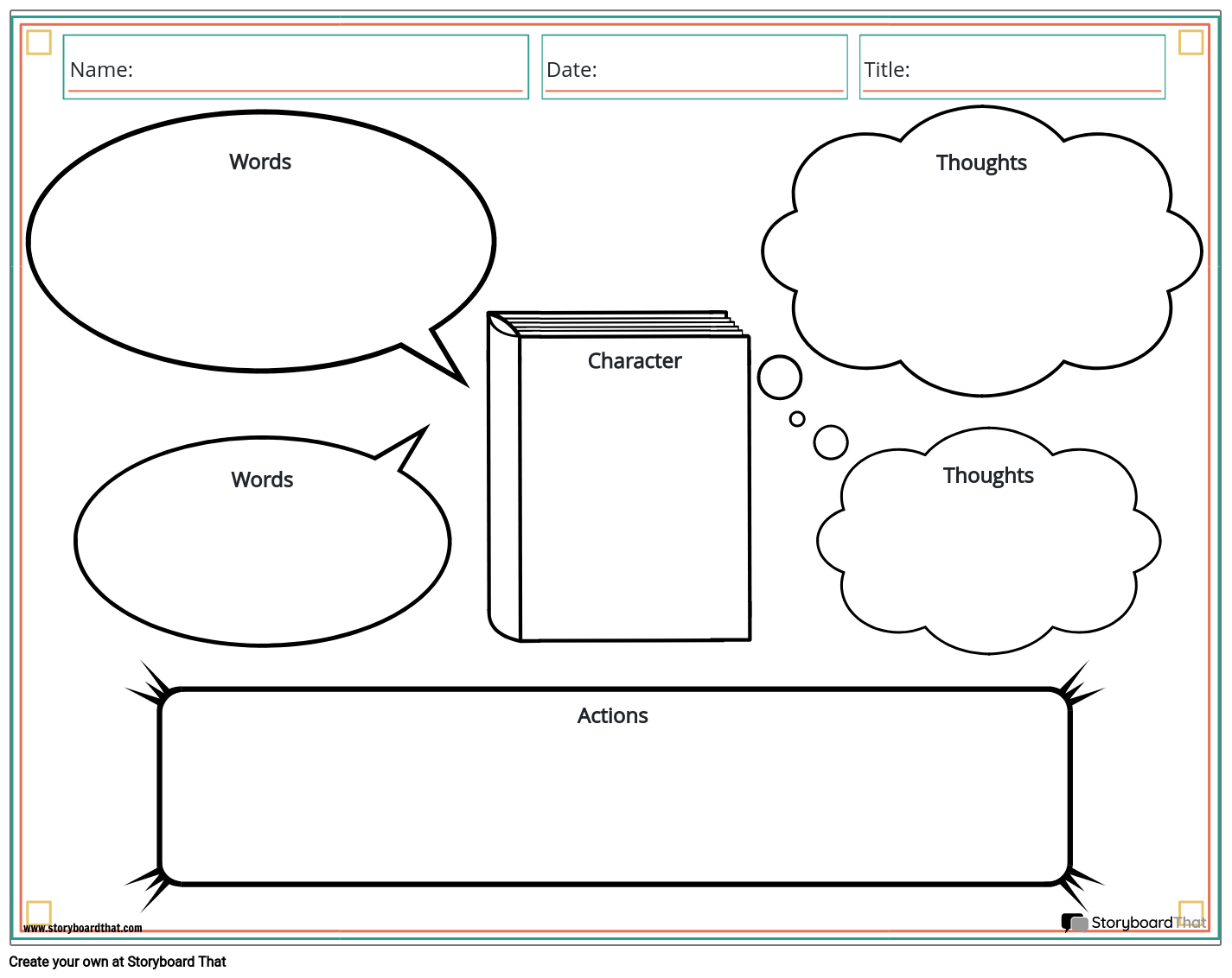 Character Map Worksheets By Storyboard That