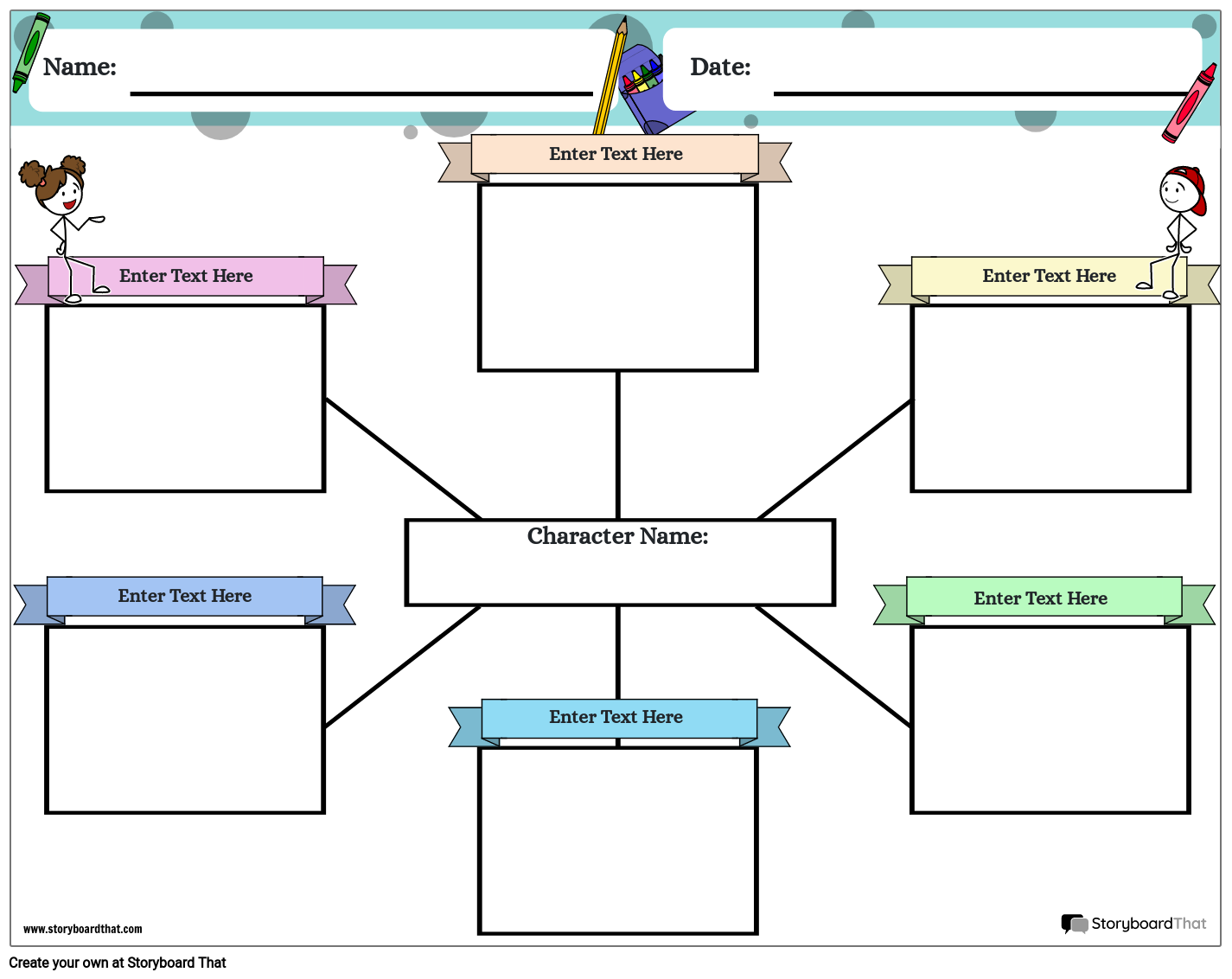 Character Map Worksheets By Storyboard That