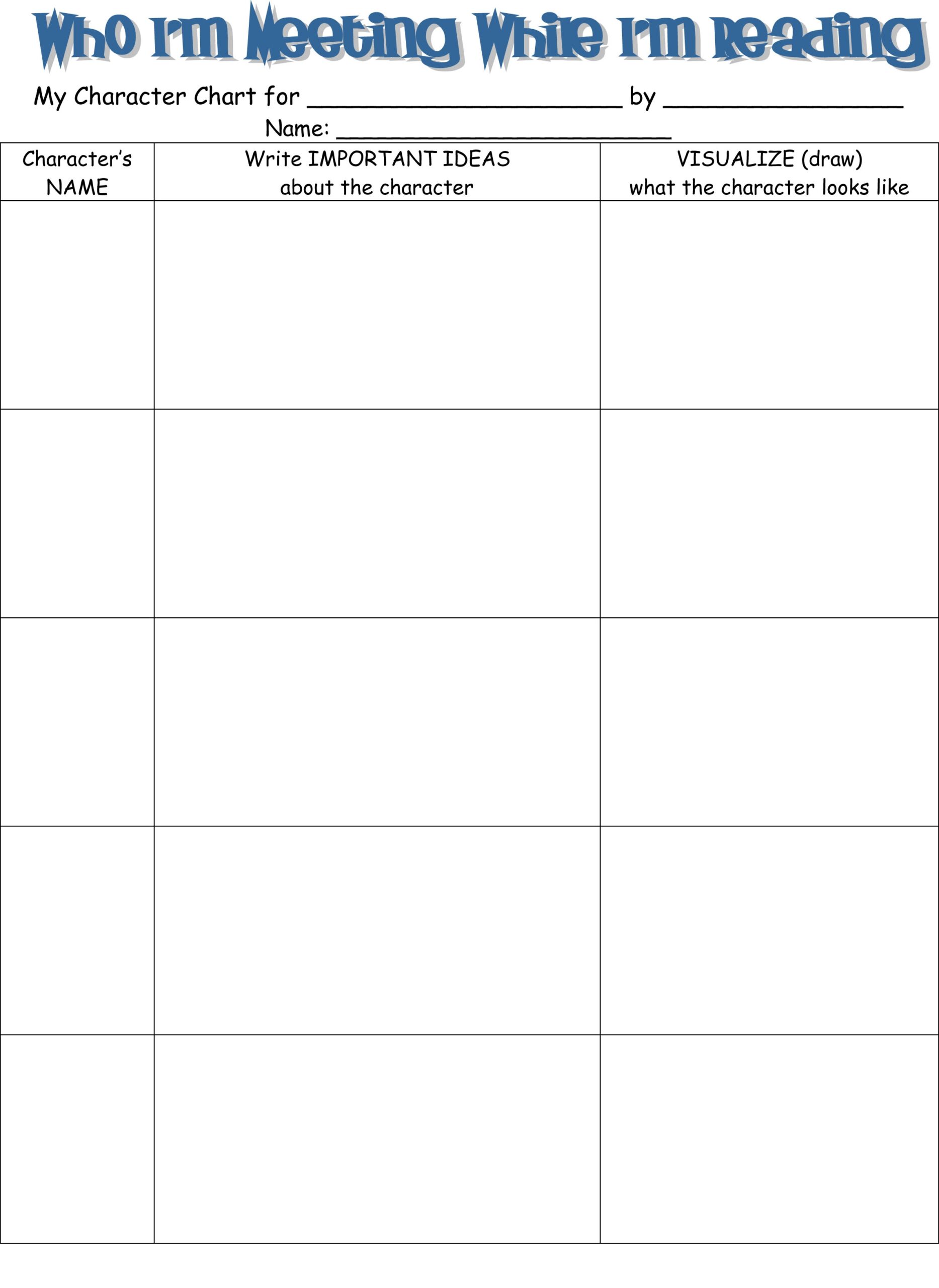 Character Chart Template