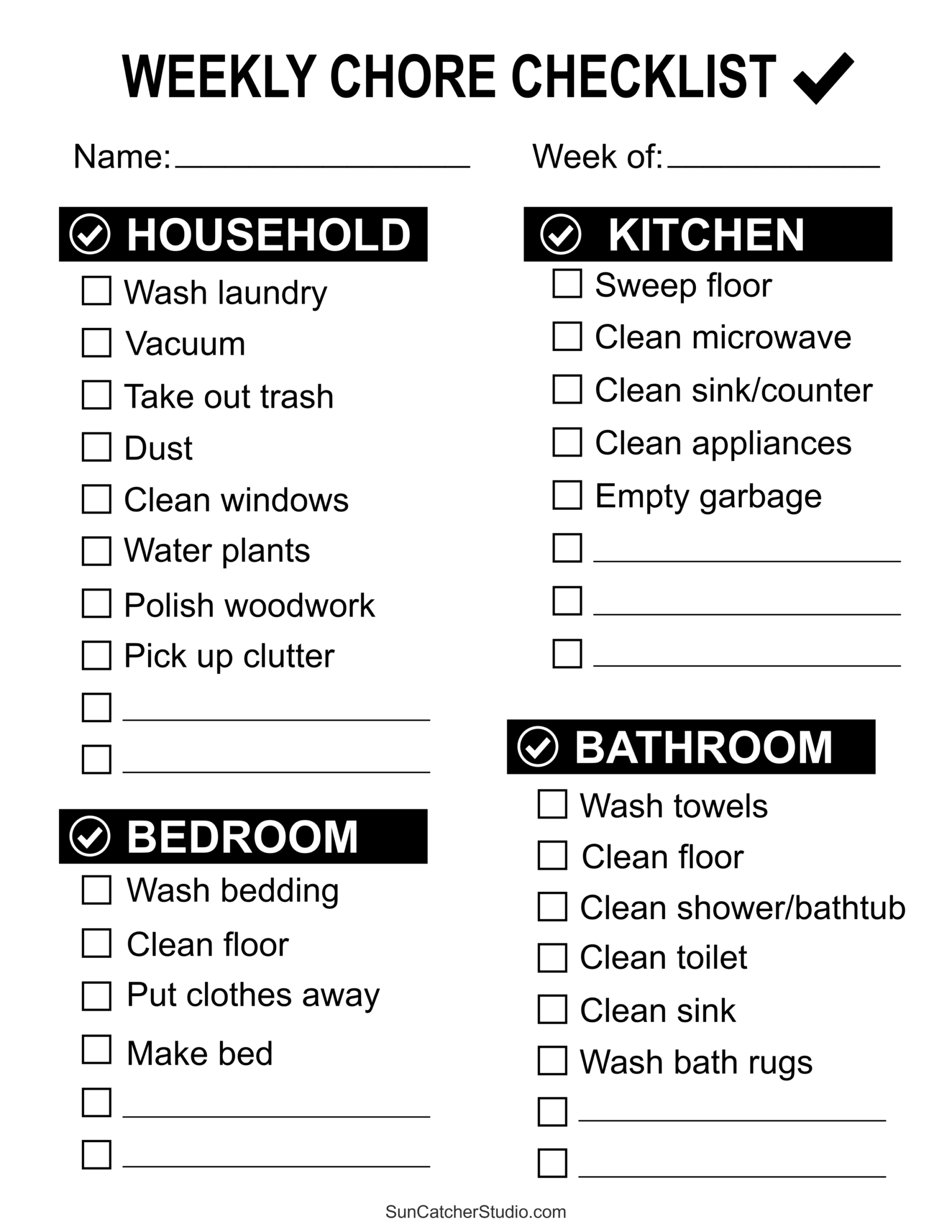Chore Charts Printable Editable Daily U0026 Weekly Templates Free Printables Monograms Design Tools Patterns U0026 DIY Projects