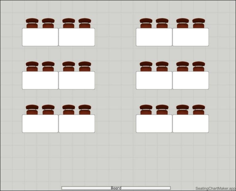 Classroom Seating Chart Templates Editable 