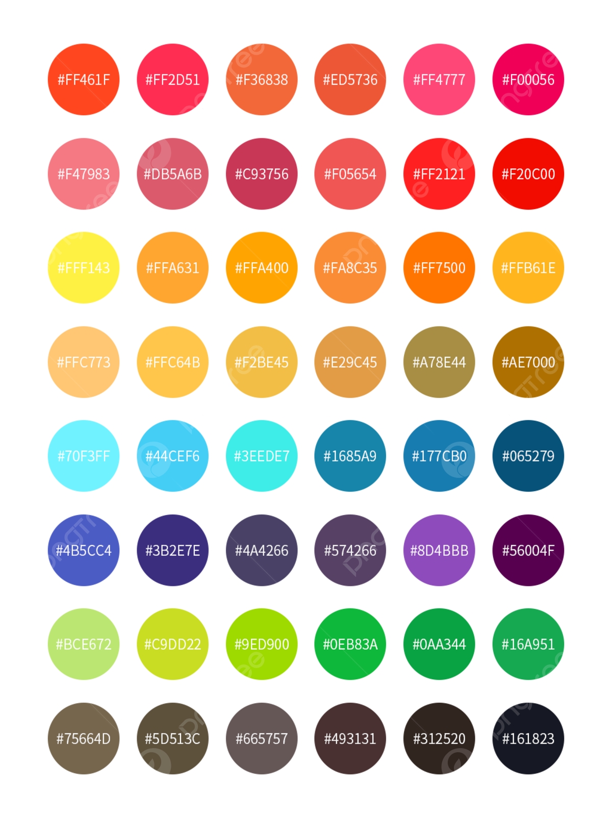 Color Chart Cmyk Design Color Code Palette Template Download On Pngtree