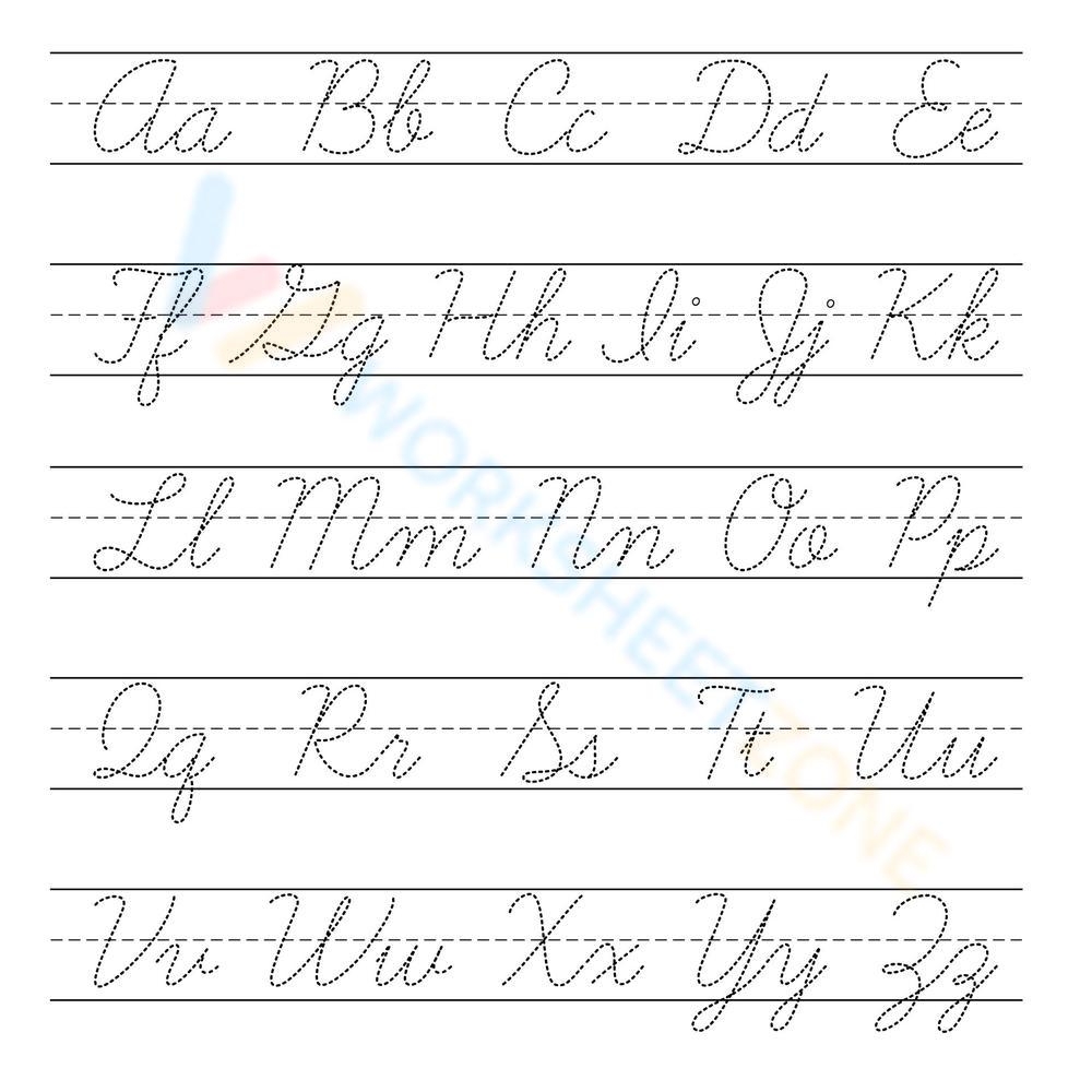 Free Printable Cursive Alphabet Chart
