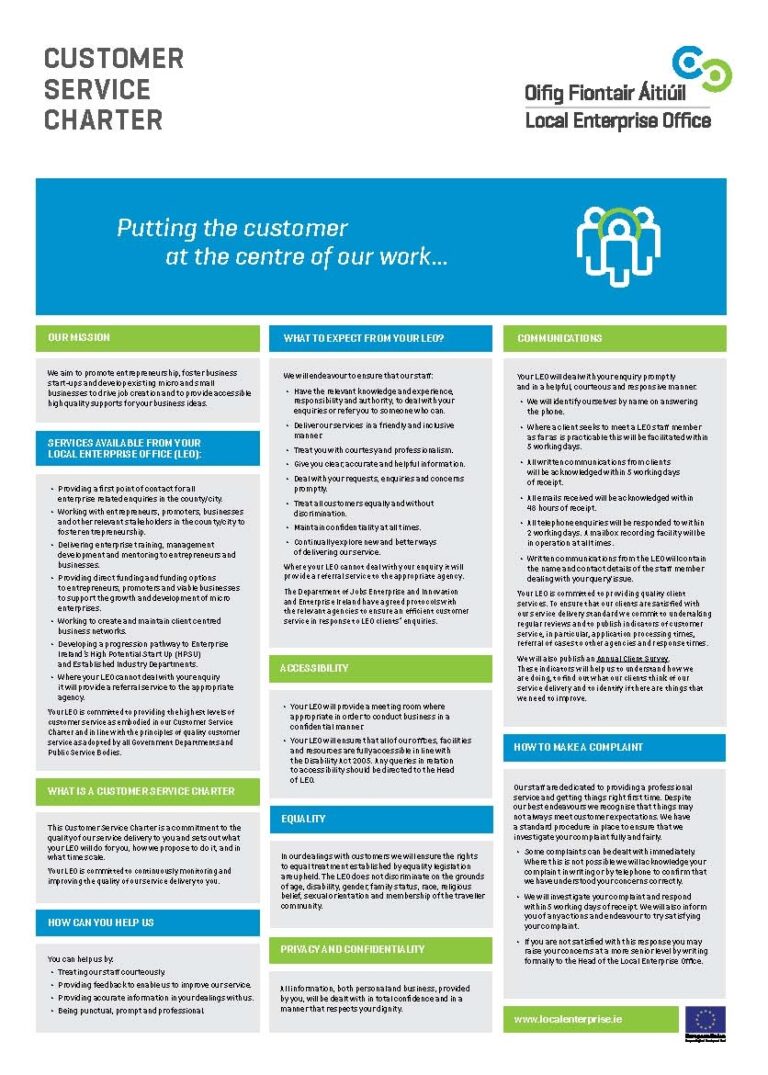 Customer Service Charter Local Enterprise Office Waterford