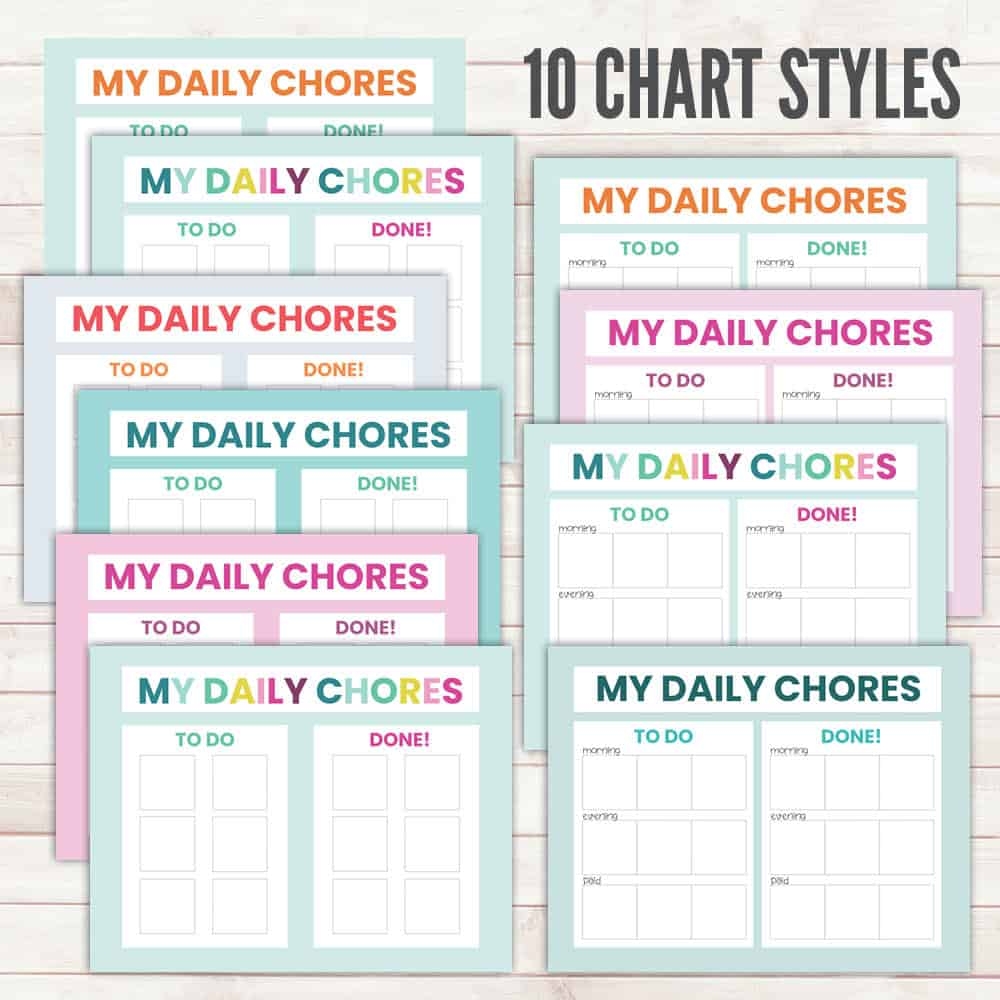 Customizable Free Printable Chore Chart Templates