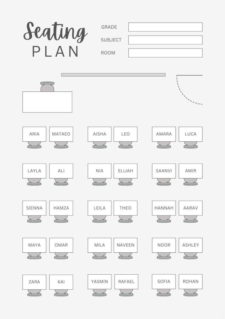 Customize 67 Classroom Seating Charts Templates Online Canva