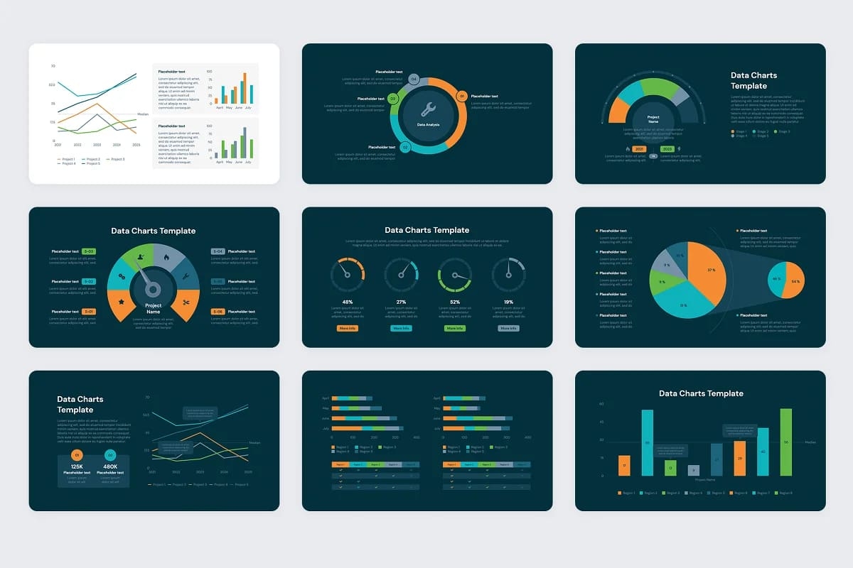Data Chart PowerPoint Templates