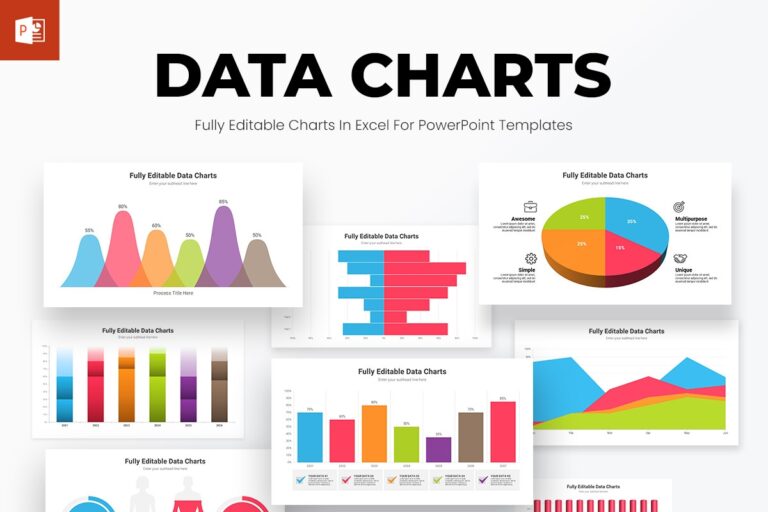 Data Charts PowerPoint Presentation Template Nulivo Market