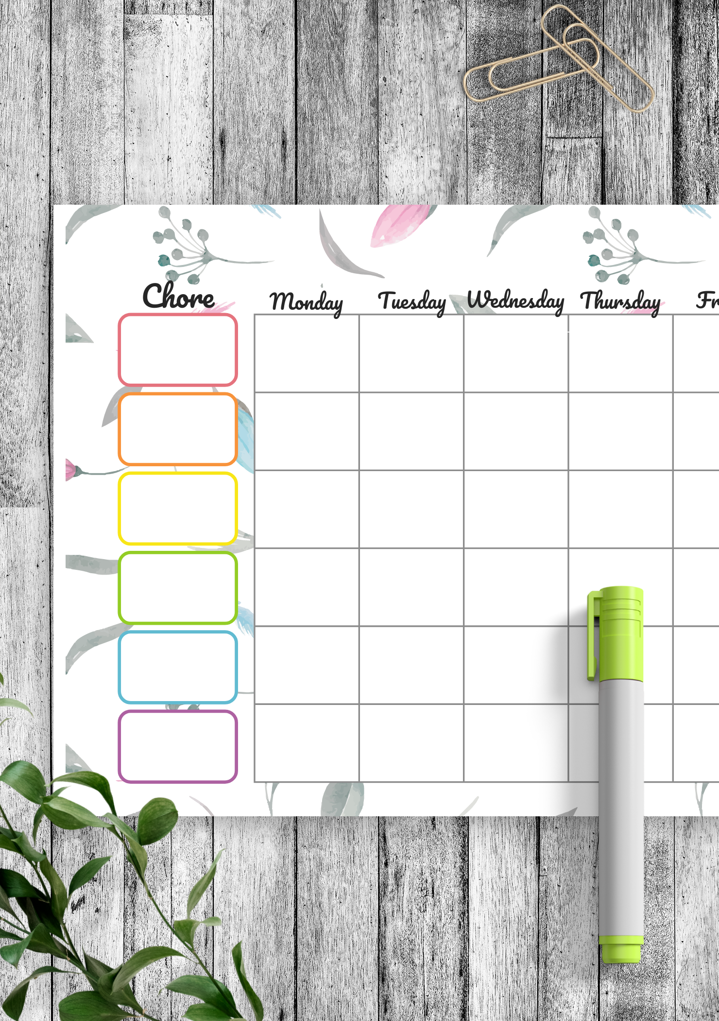 Free Printable Chart Templates