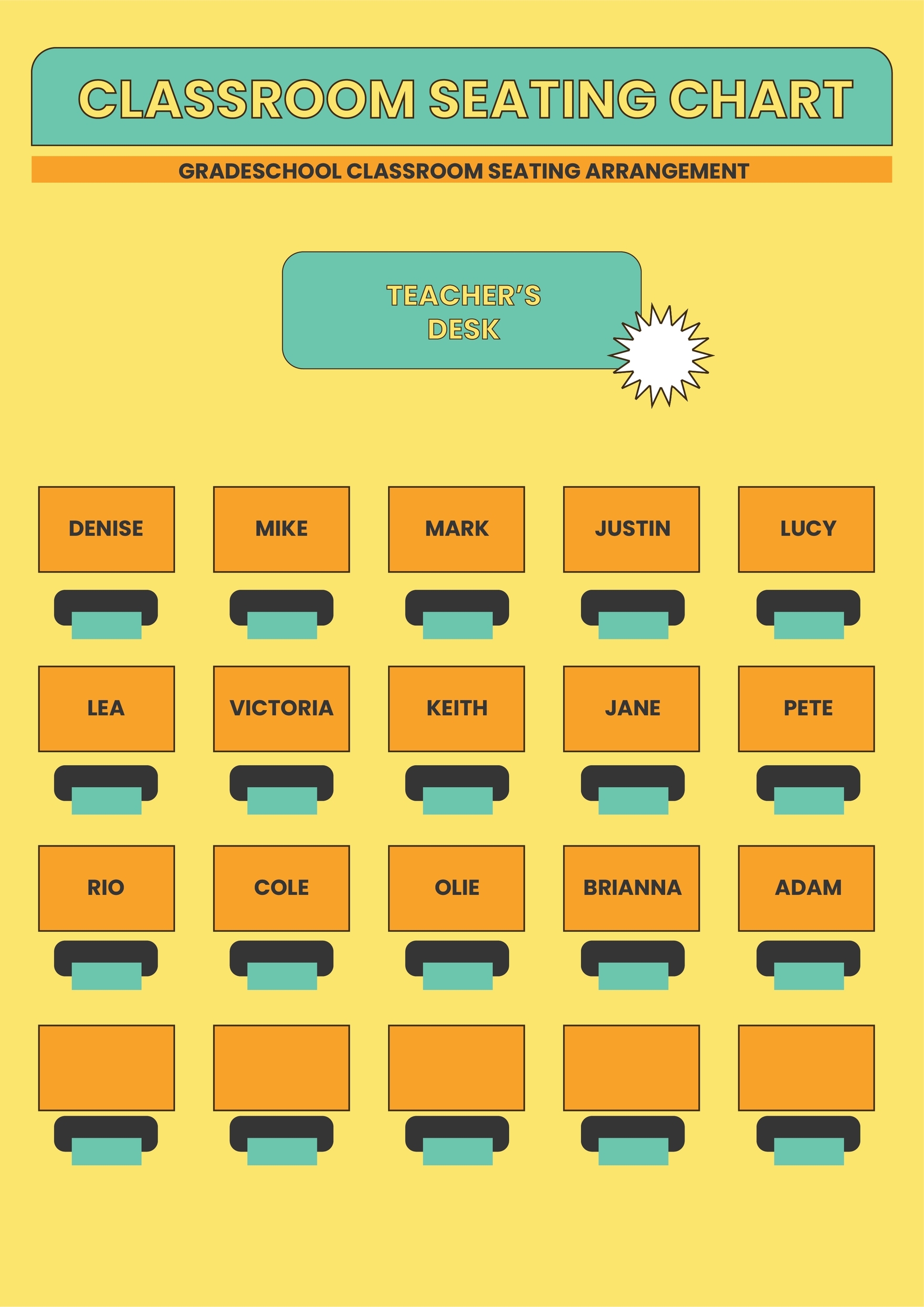 Editable Classroom Seating Chart Templates In Google Docs To Download