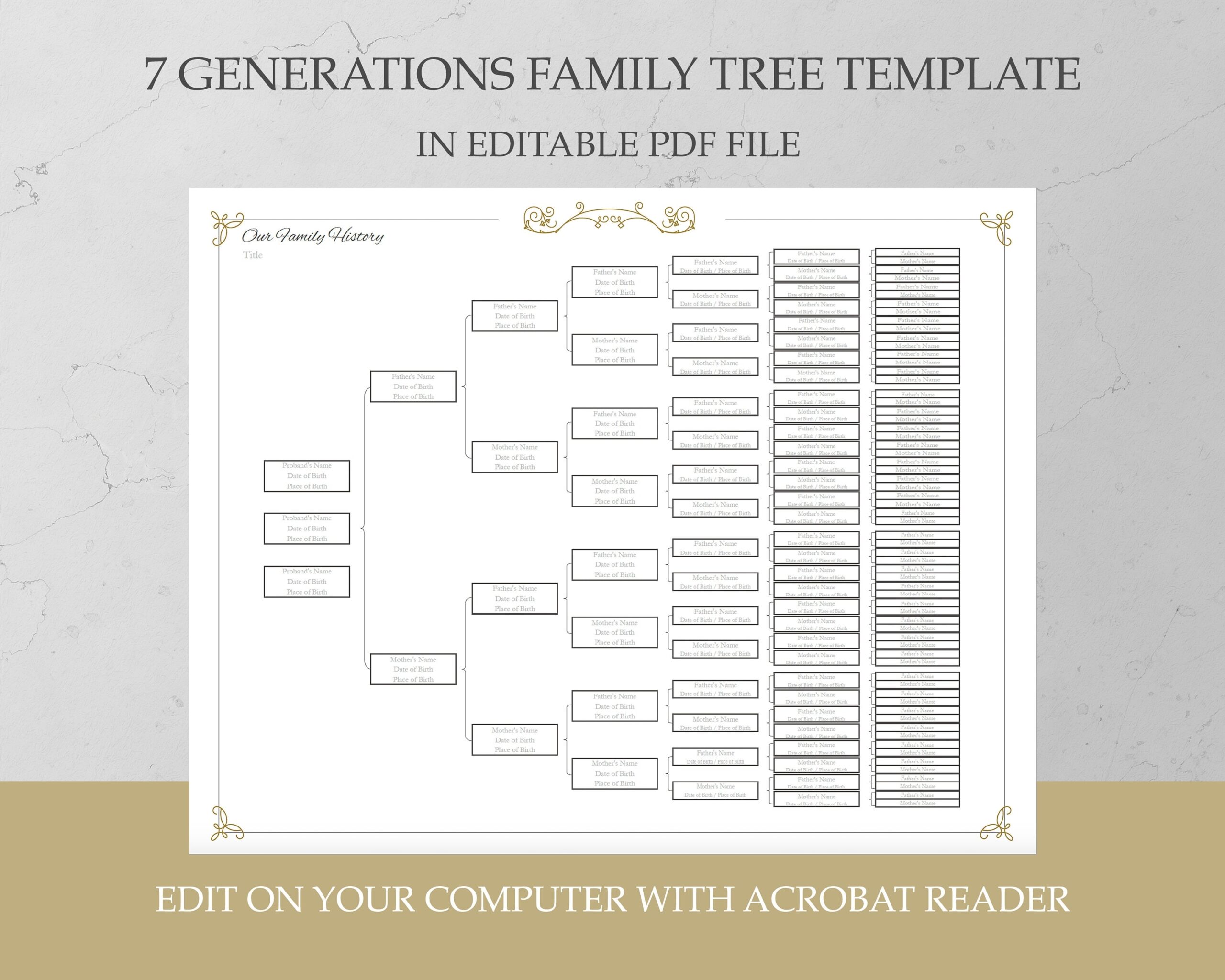 Family Genealogy Chart Template