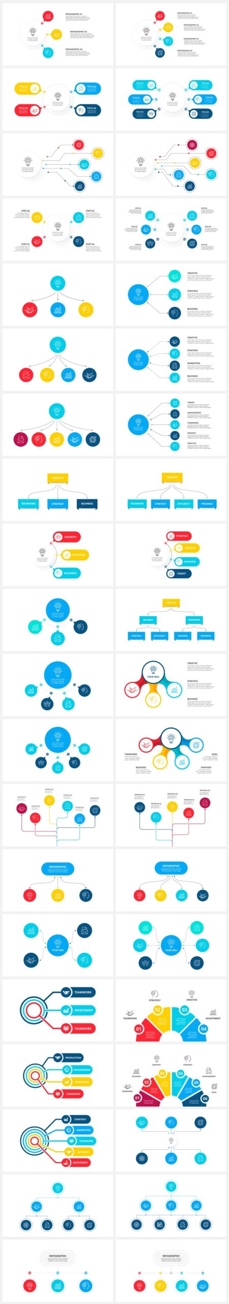 Animated Flow Chart Diagram Powerpoint Template