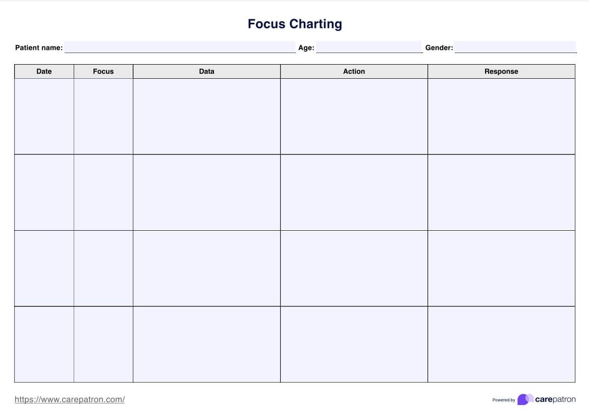 Focus Charting U0026 Example Free PDF Download