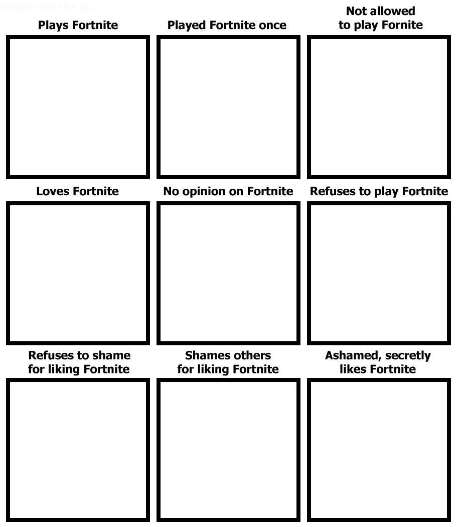 Fortnite Meme Template By Nishi Fur Affinity dot Net