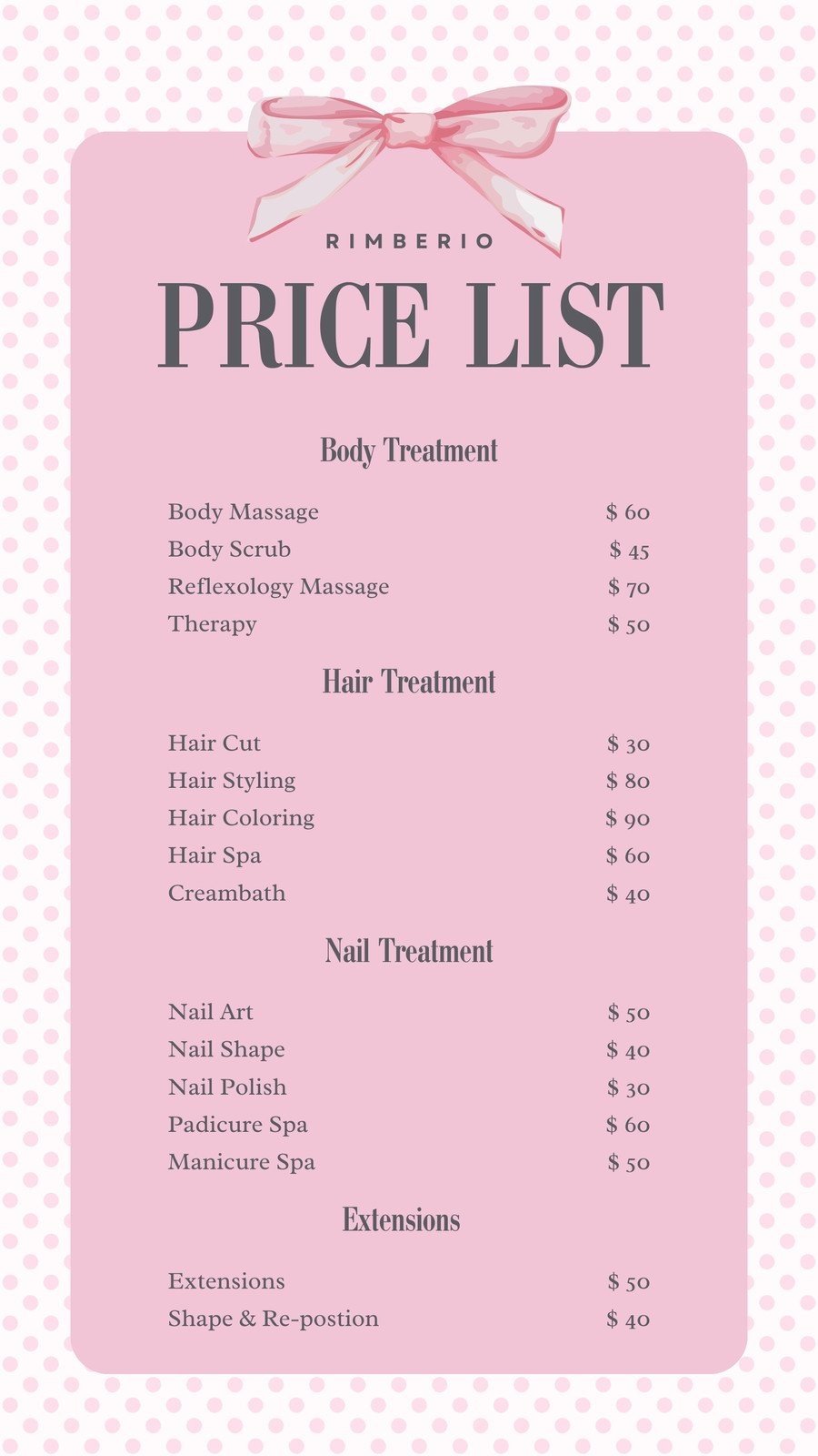Free And Customizable Price List Templates