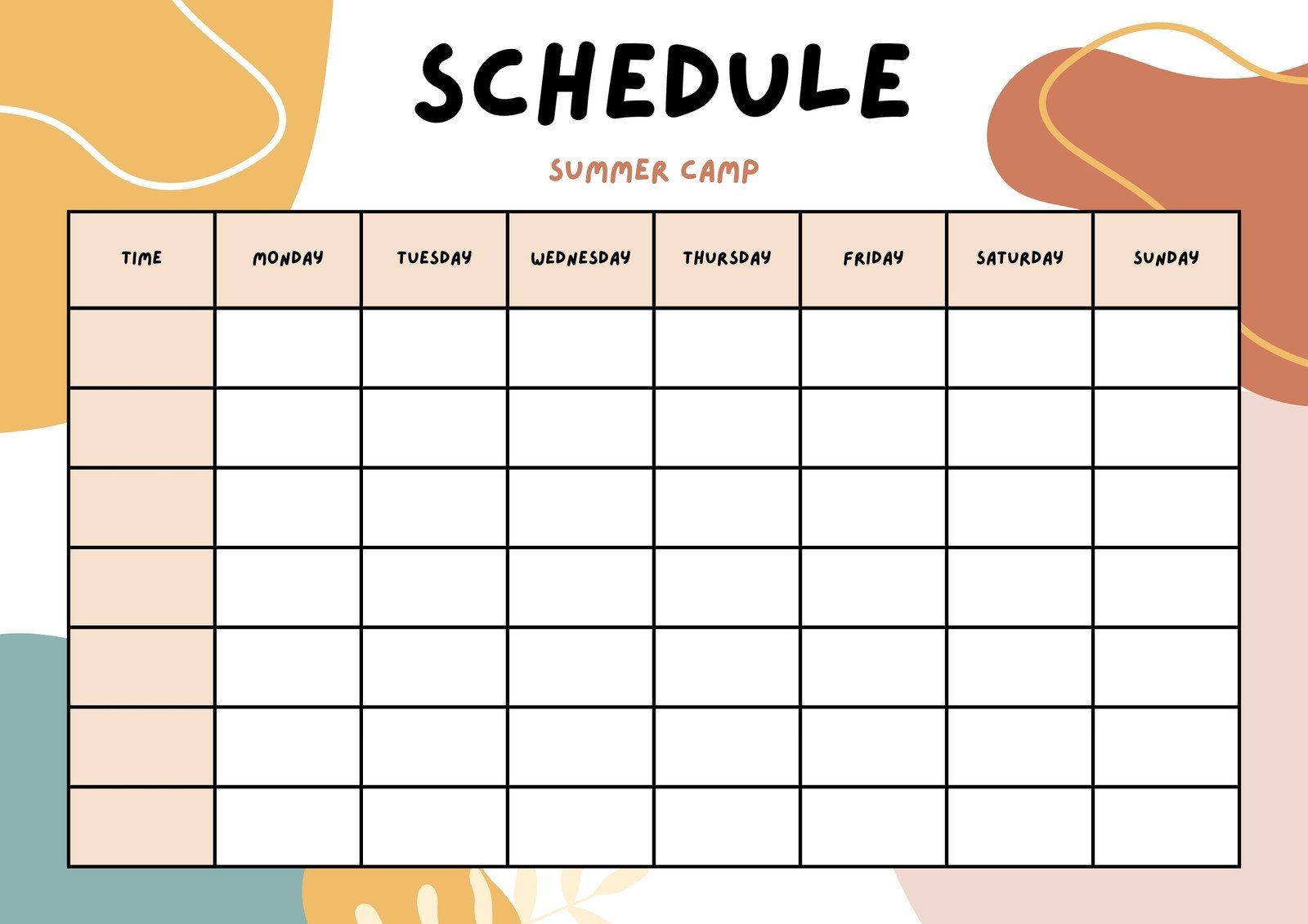 Free And Customizable Schedule Templates Canva