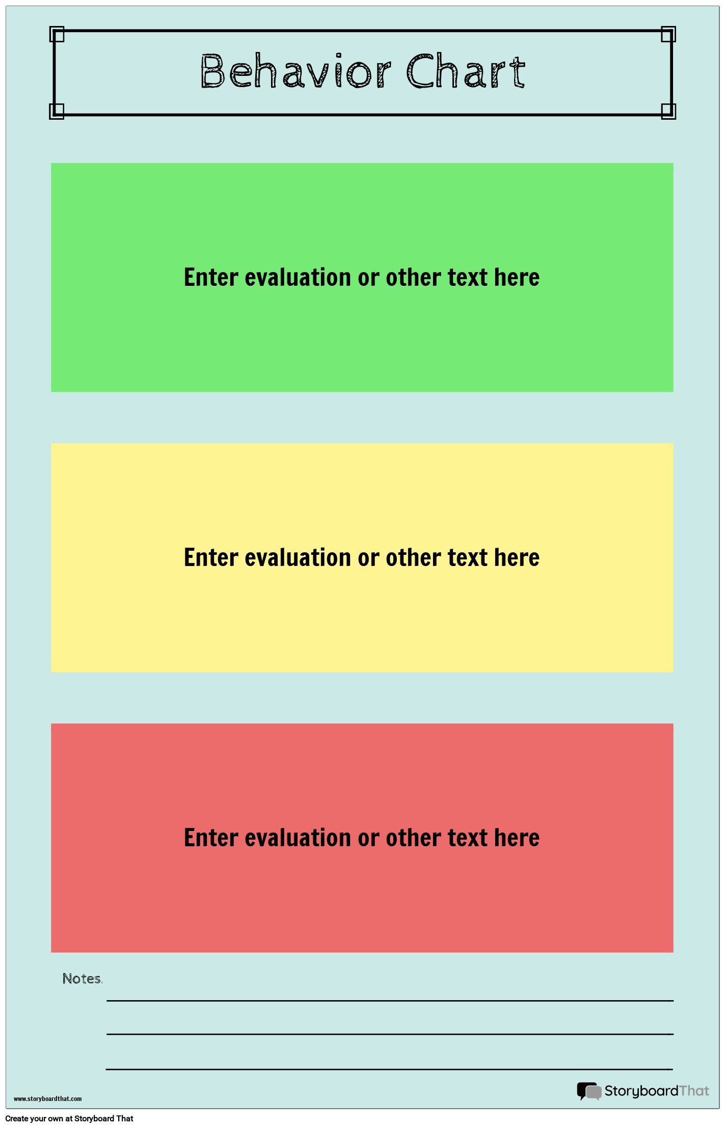 Free Behavior Charts Storyboard That Templates 2025 