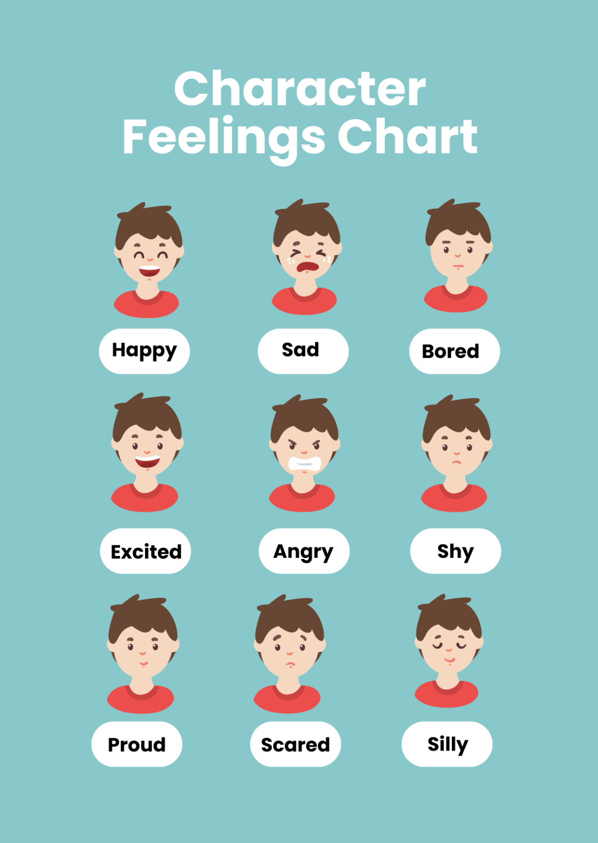 Free Character Feelings Chart Template To Edit Online