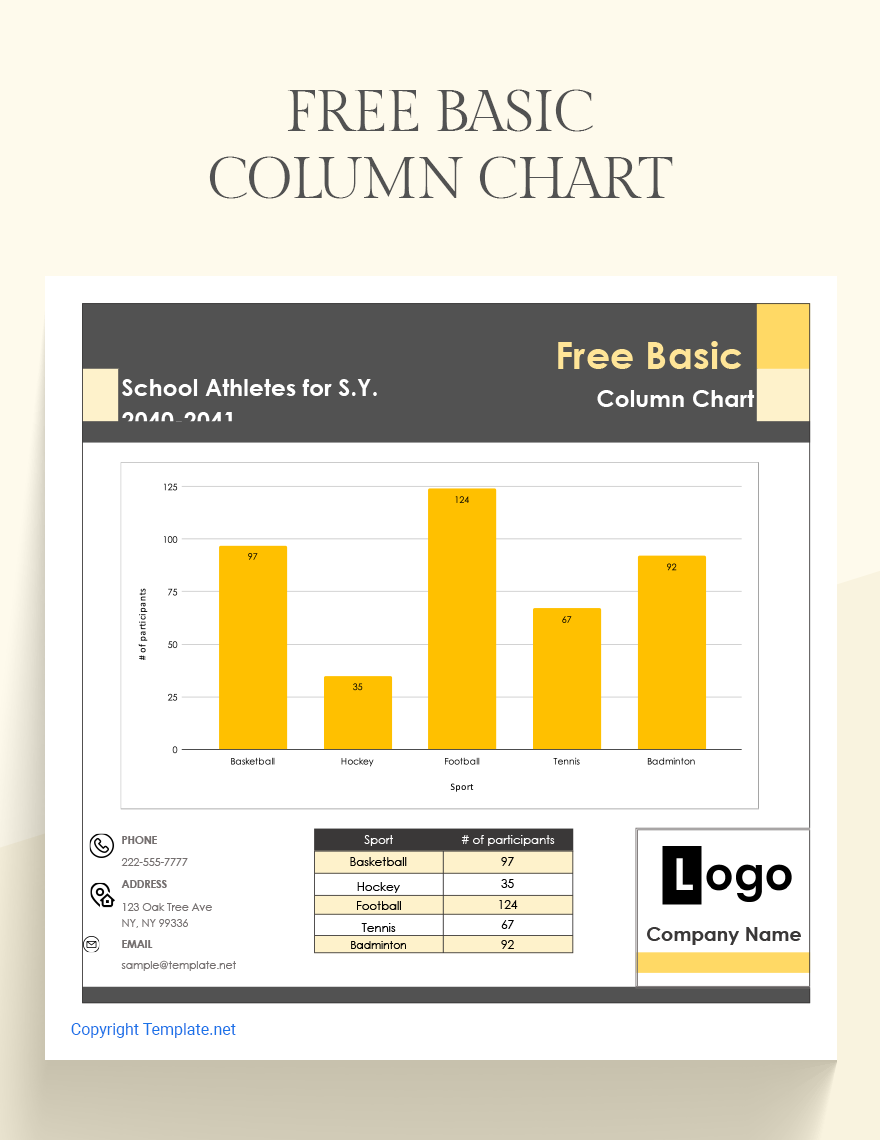 Column Chart Template