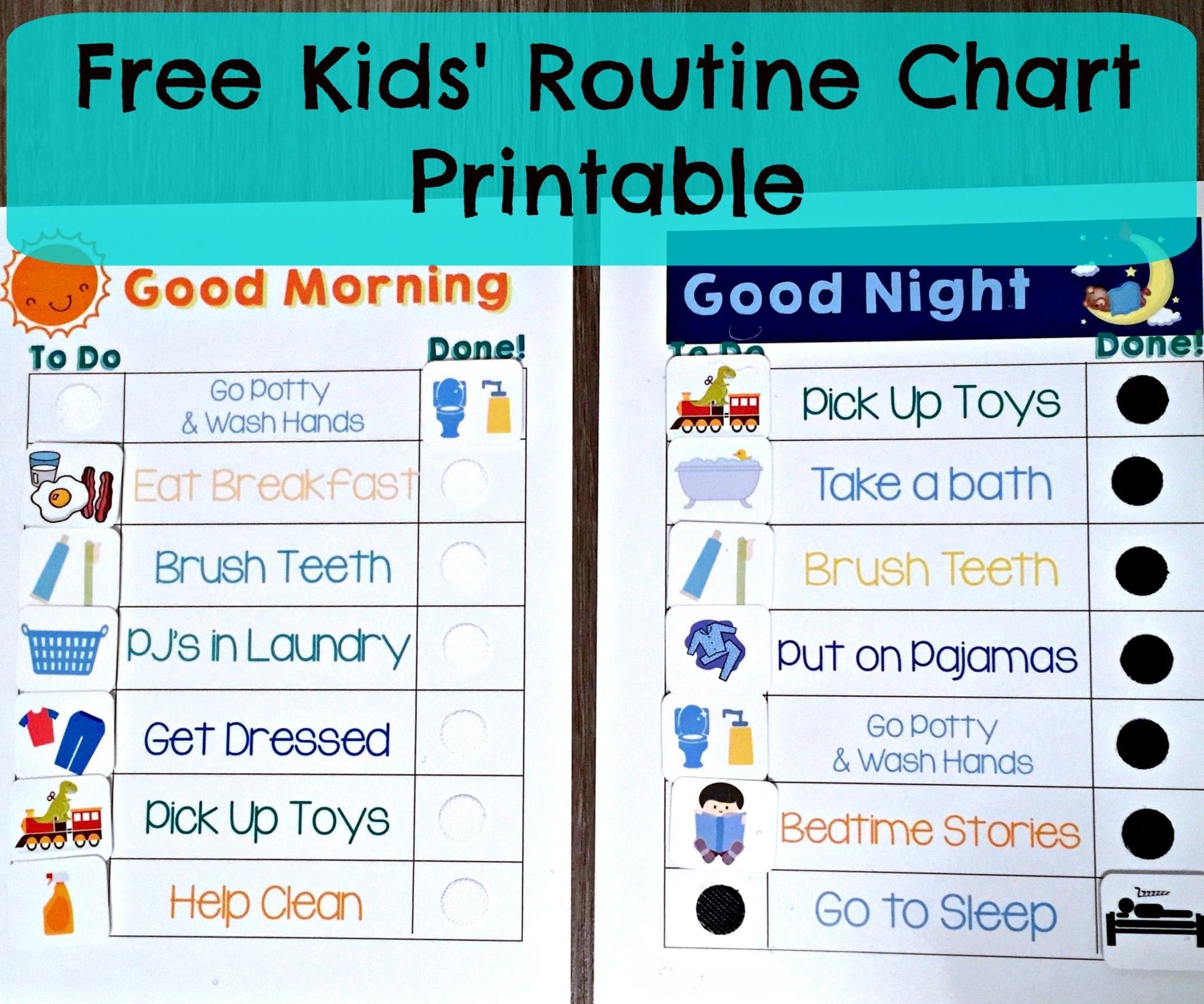Bedtime Routine Chart Free Printable