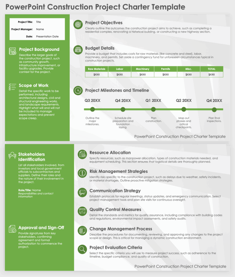 Free PowerPoint Project Charter Templates Slides Presentations