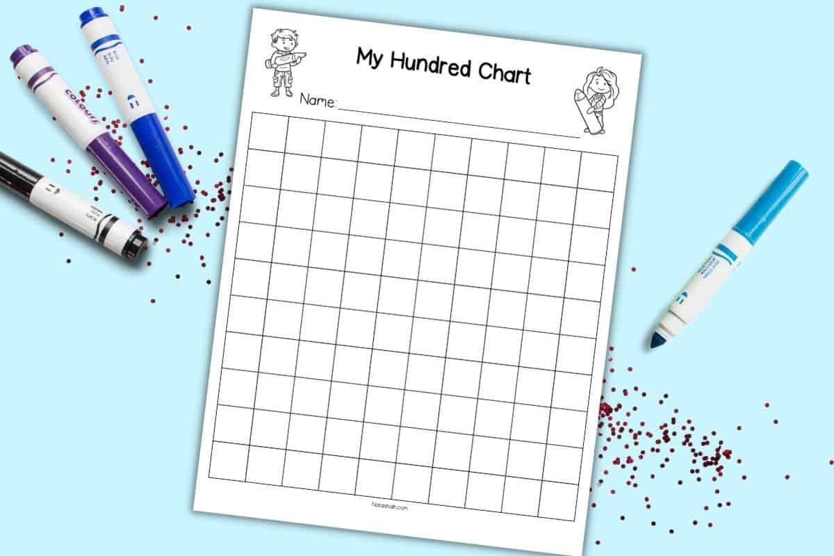 Free Printable Blank 100 Chart The Artisan Life